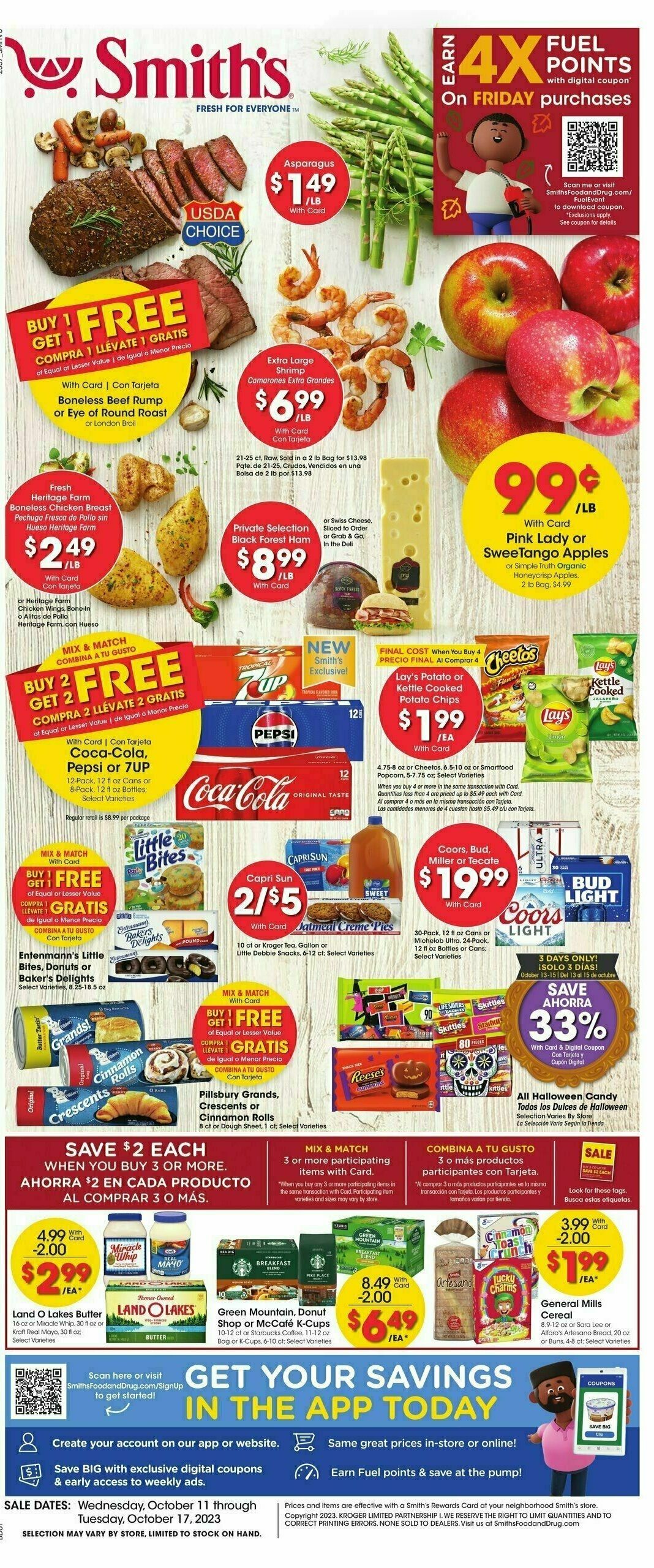 Smith's Weekly Ad from October 11