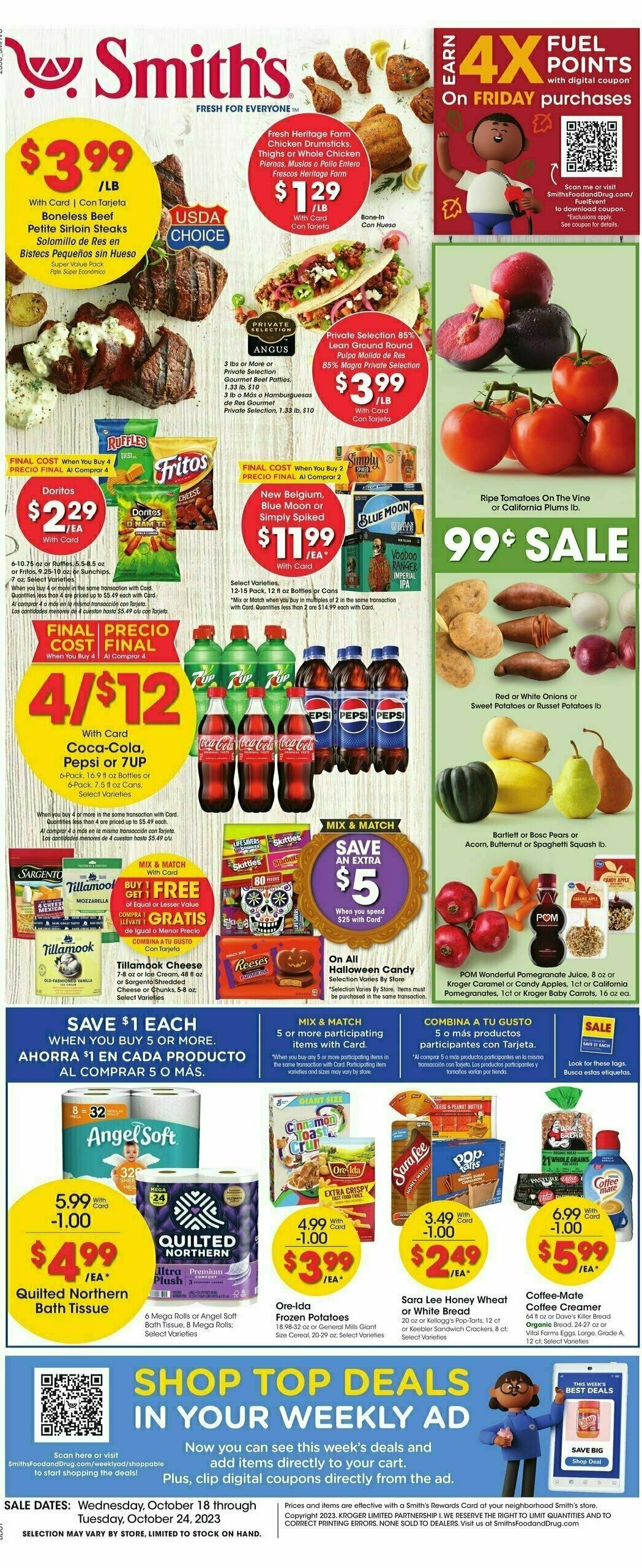 Smith's Weekly Ad from October 18