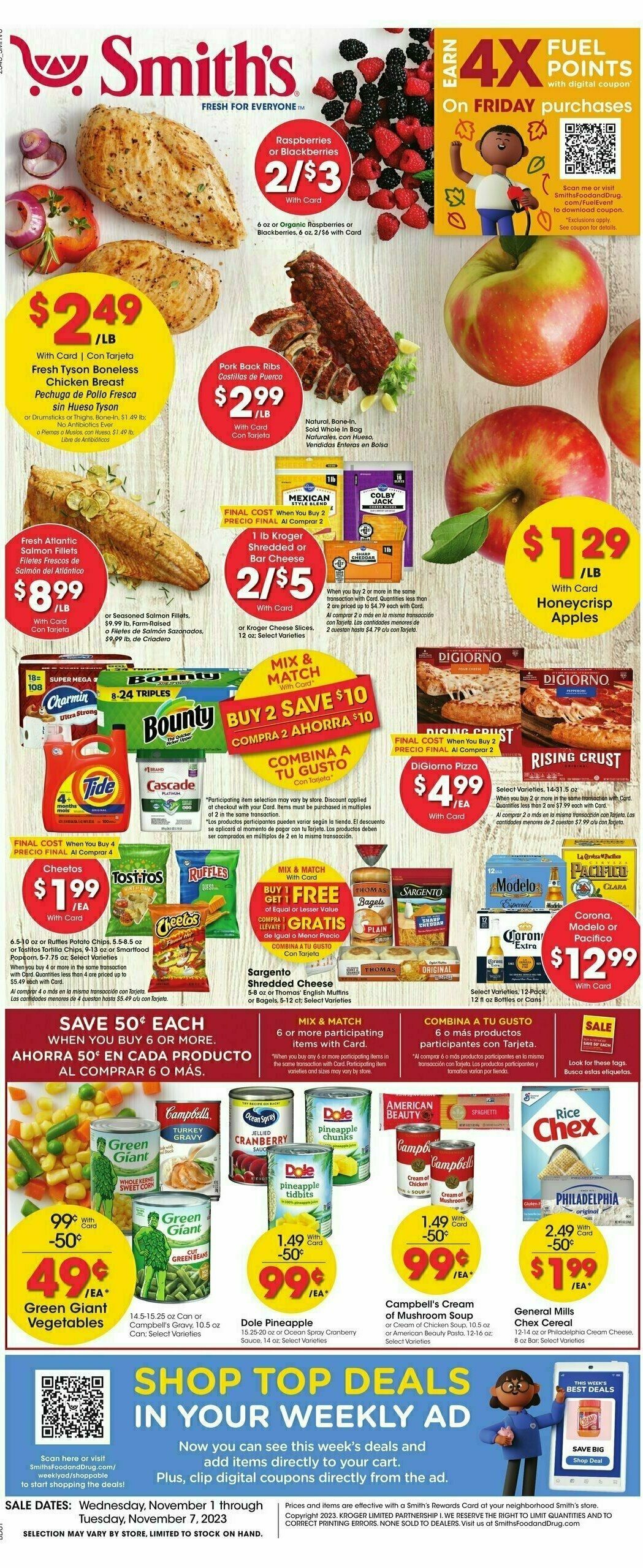 Smith's Weekly Ad from November 1