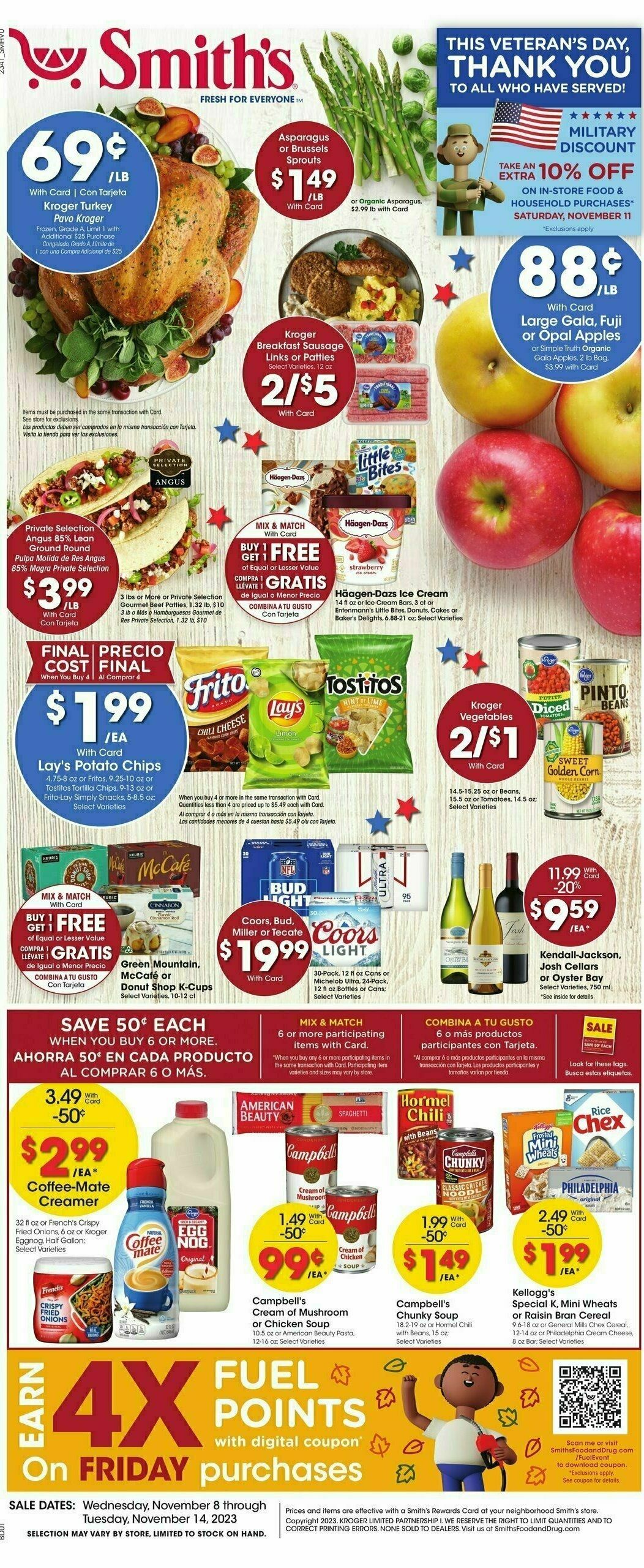 Smith's Weekly Ad from November 8
