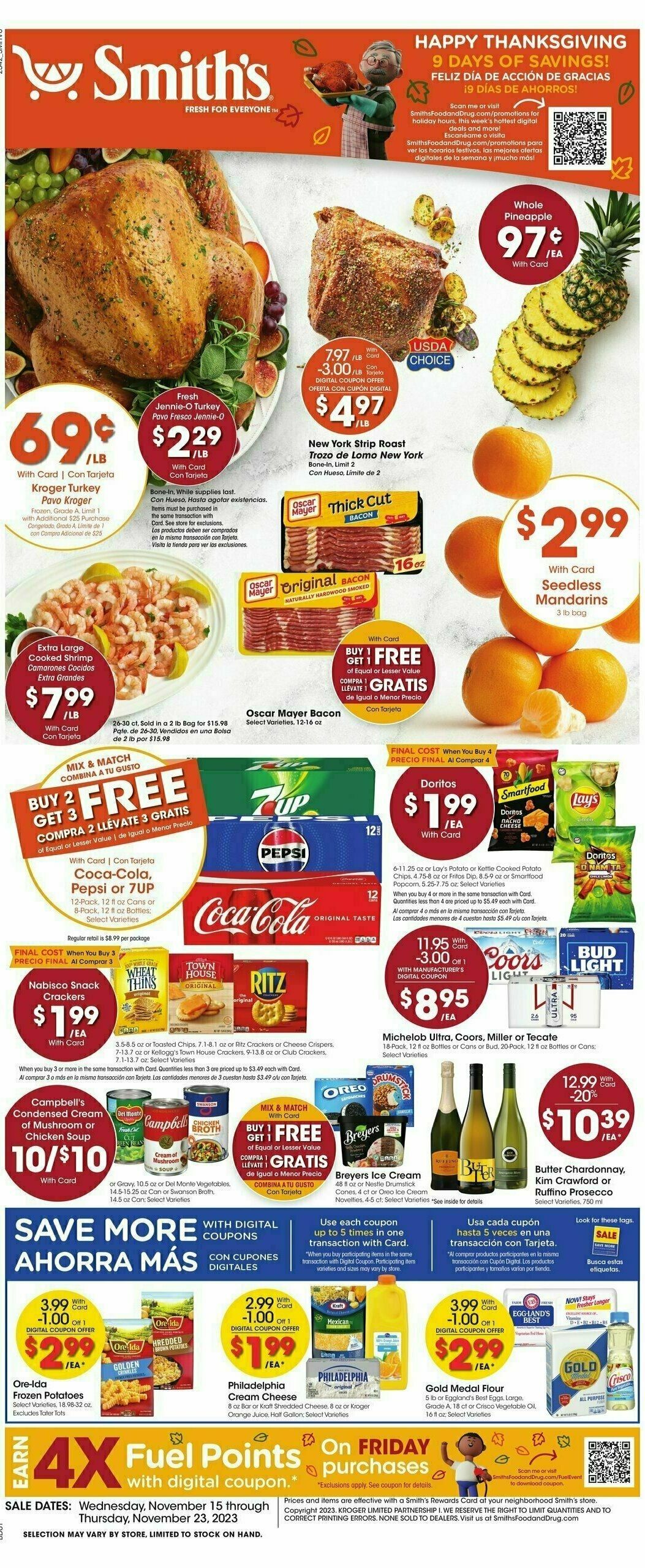 Smith's Weekly Ad from November 15