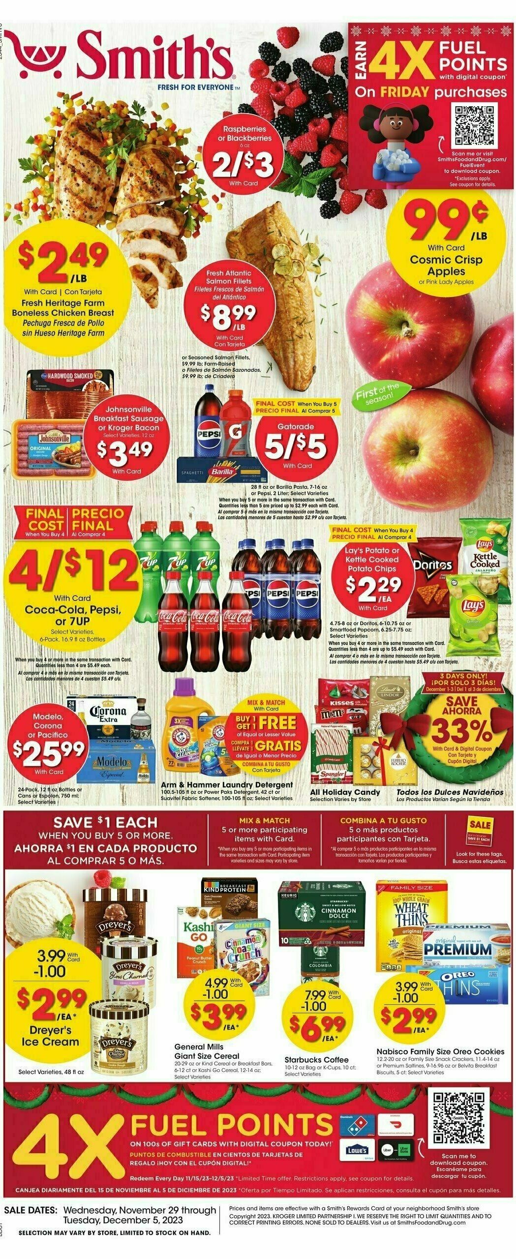 Smith's Weekly Ad from November 29