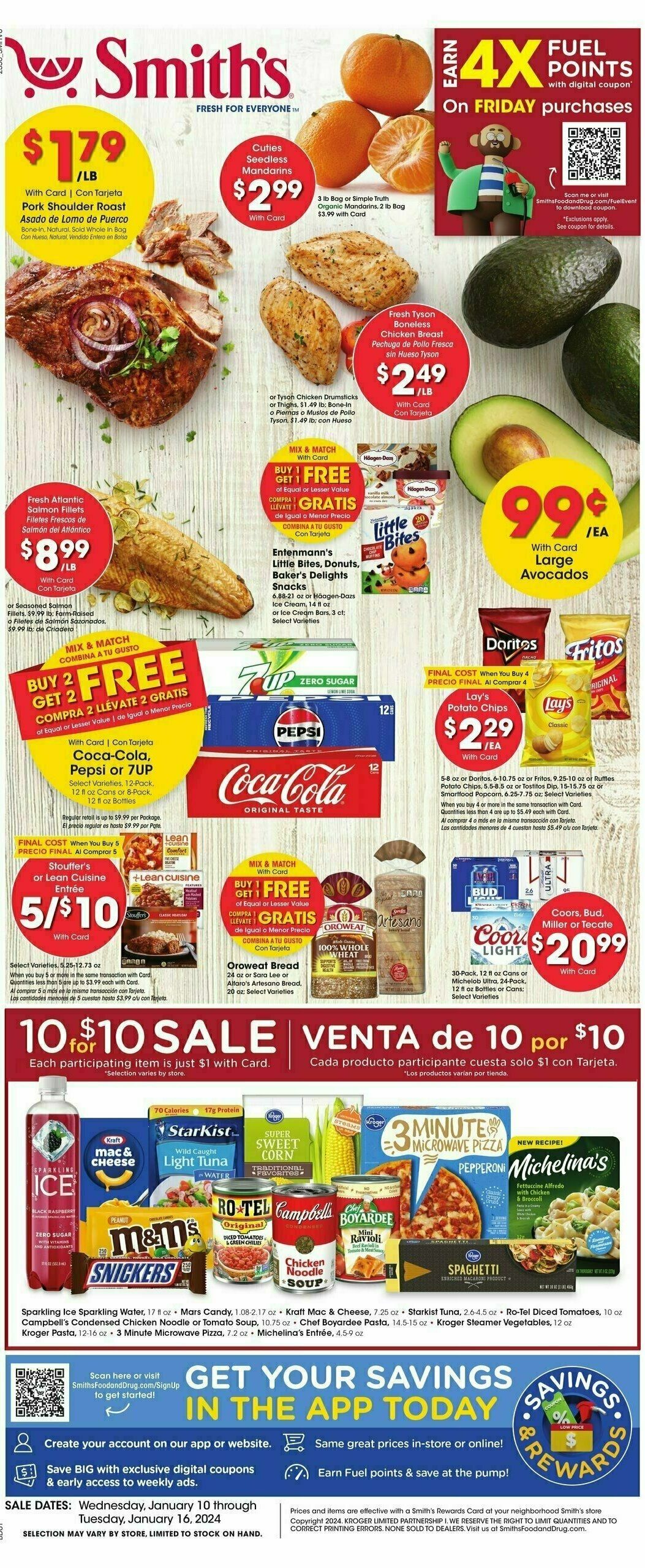 Smith's Weekly Ad from January 10