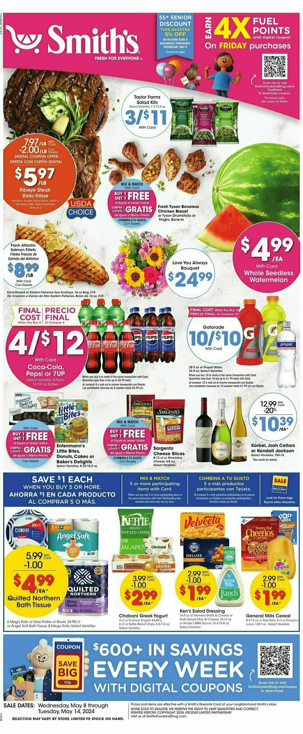 Smith's Weekly Ad from May 8