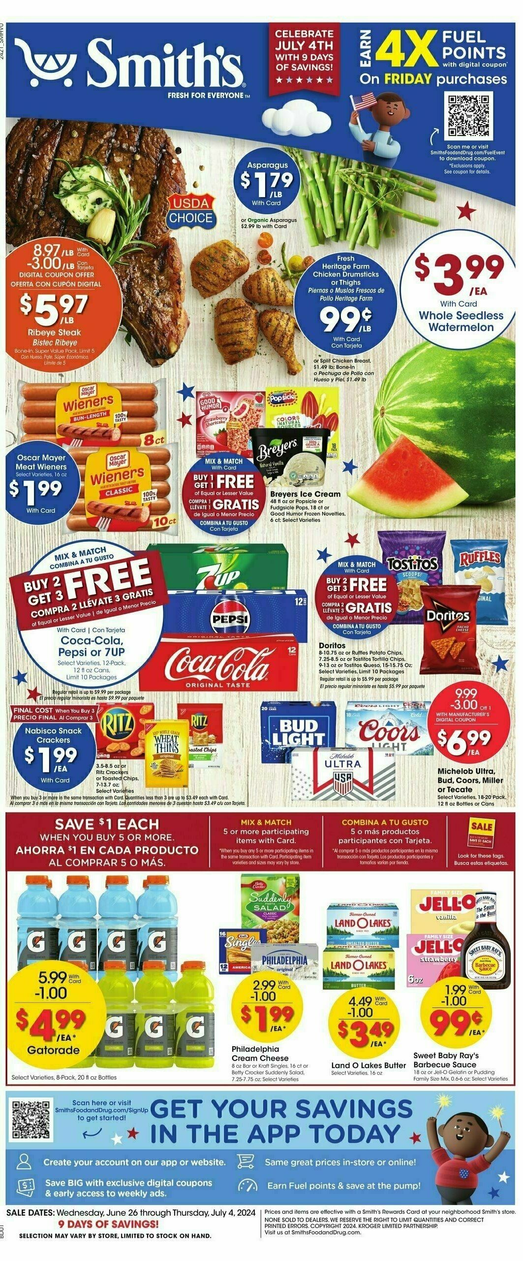 Smith's Weekly Ad from June 26