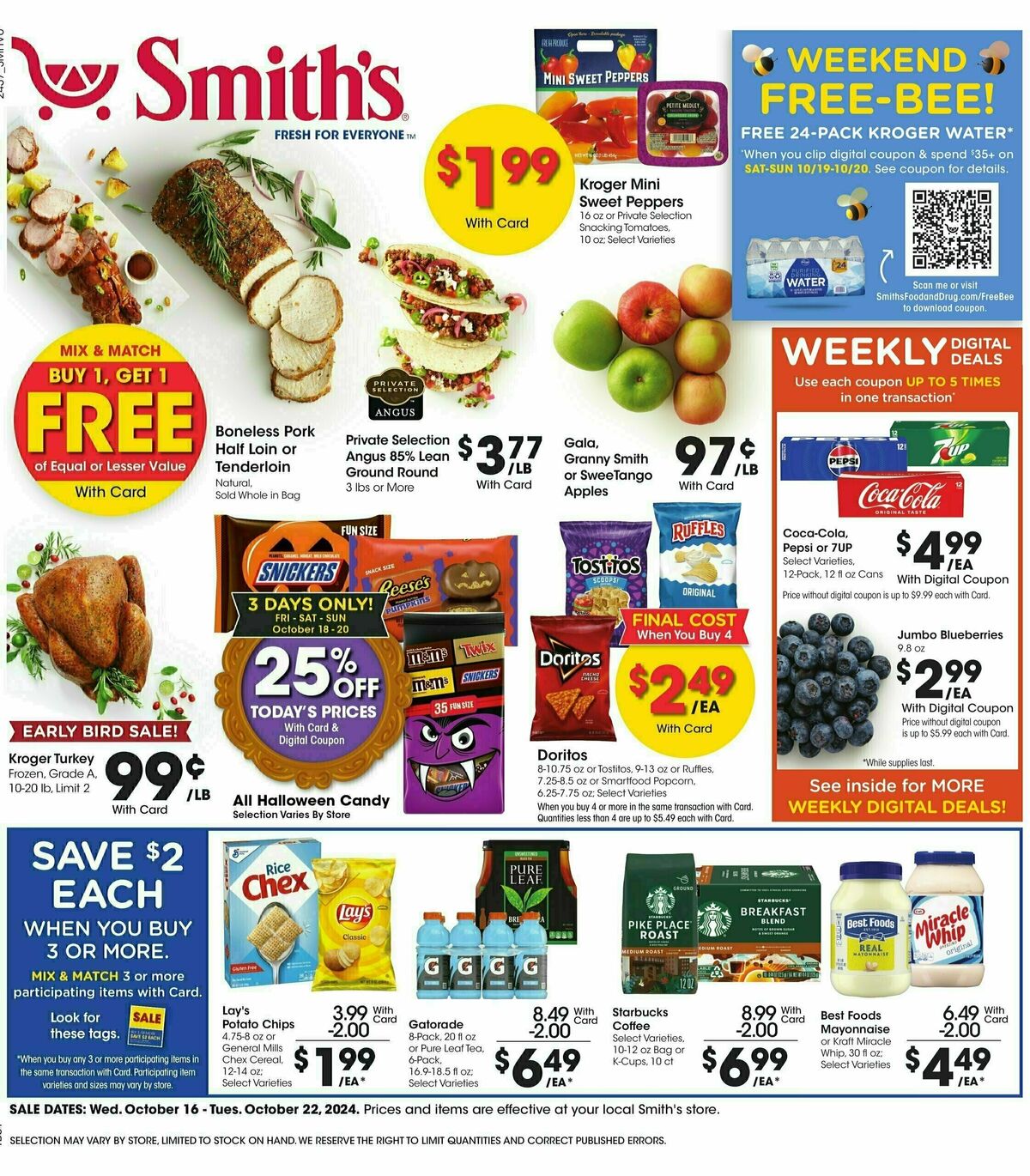 Smith's Weekly Ad from October 16