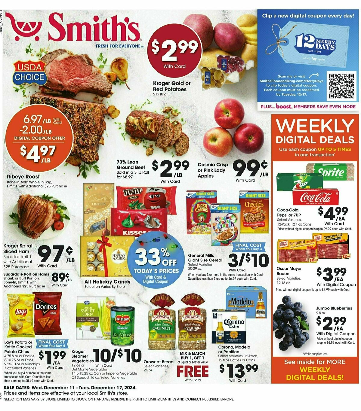 Smith's Weekly Ad from December 11