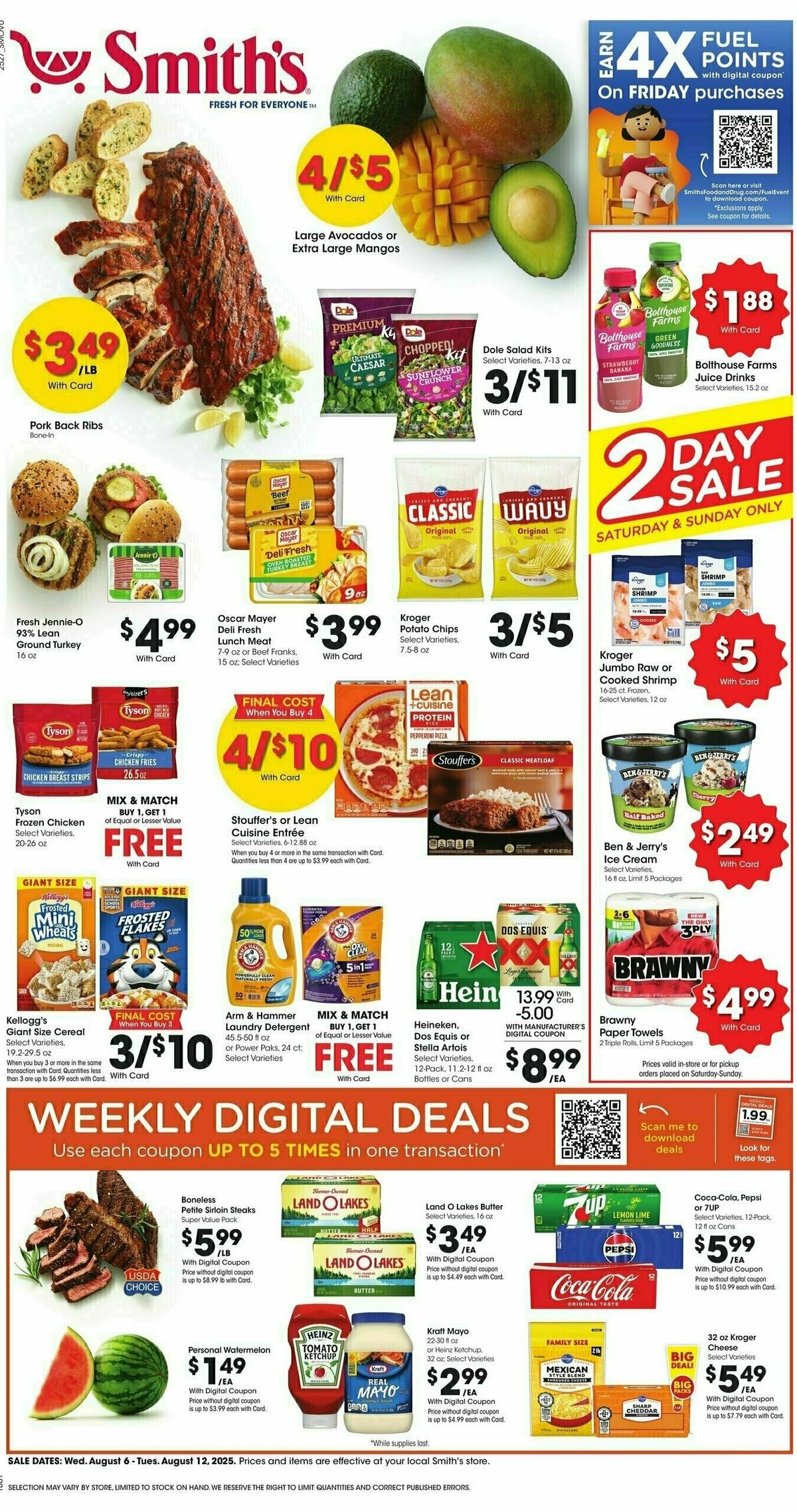 Smith's Weekly Ad from August 6