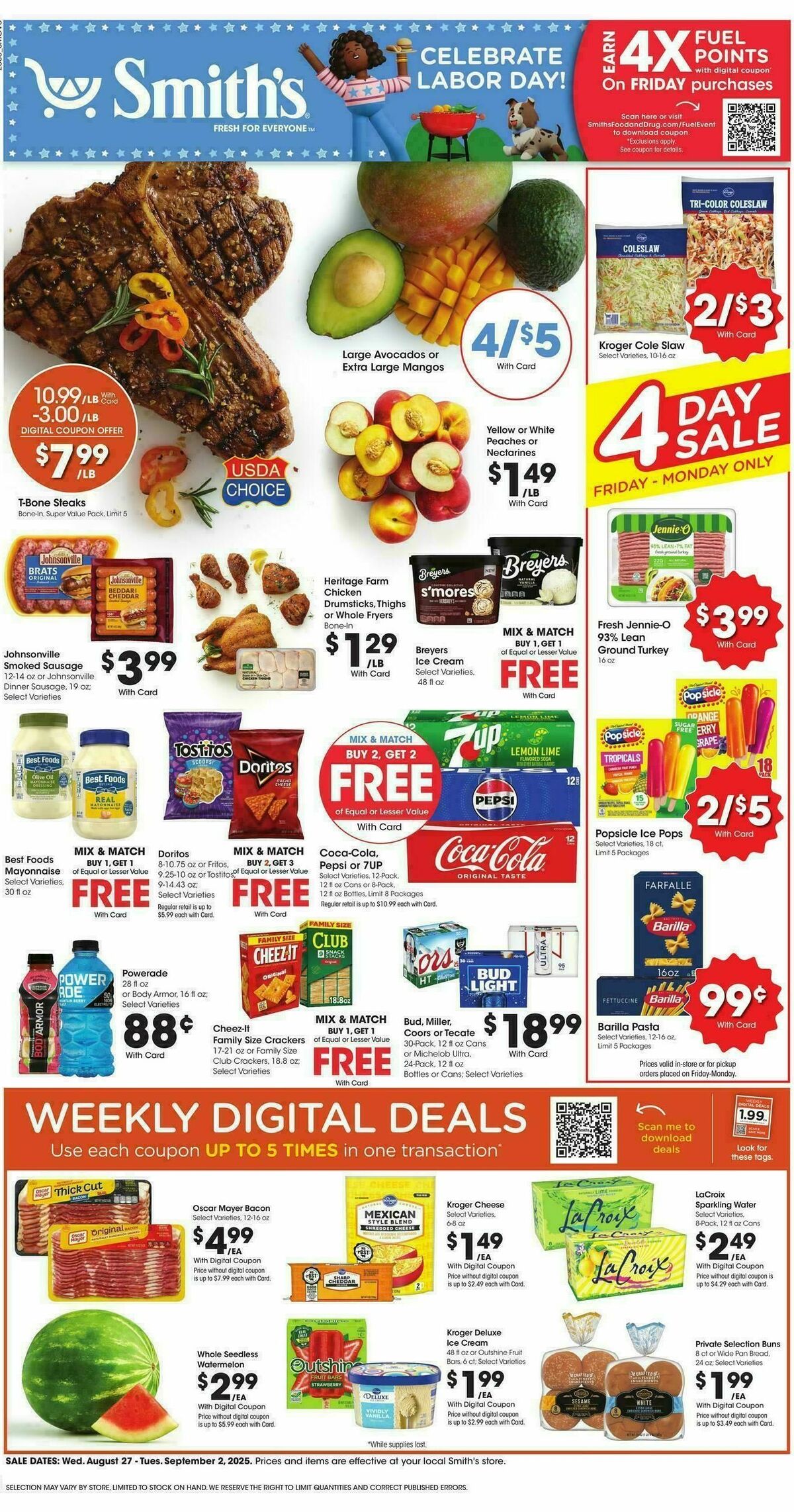 Smith's Weekly Ad from August 27