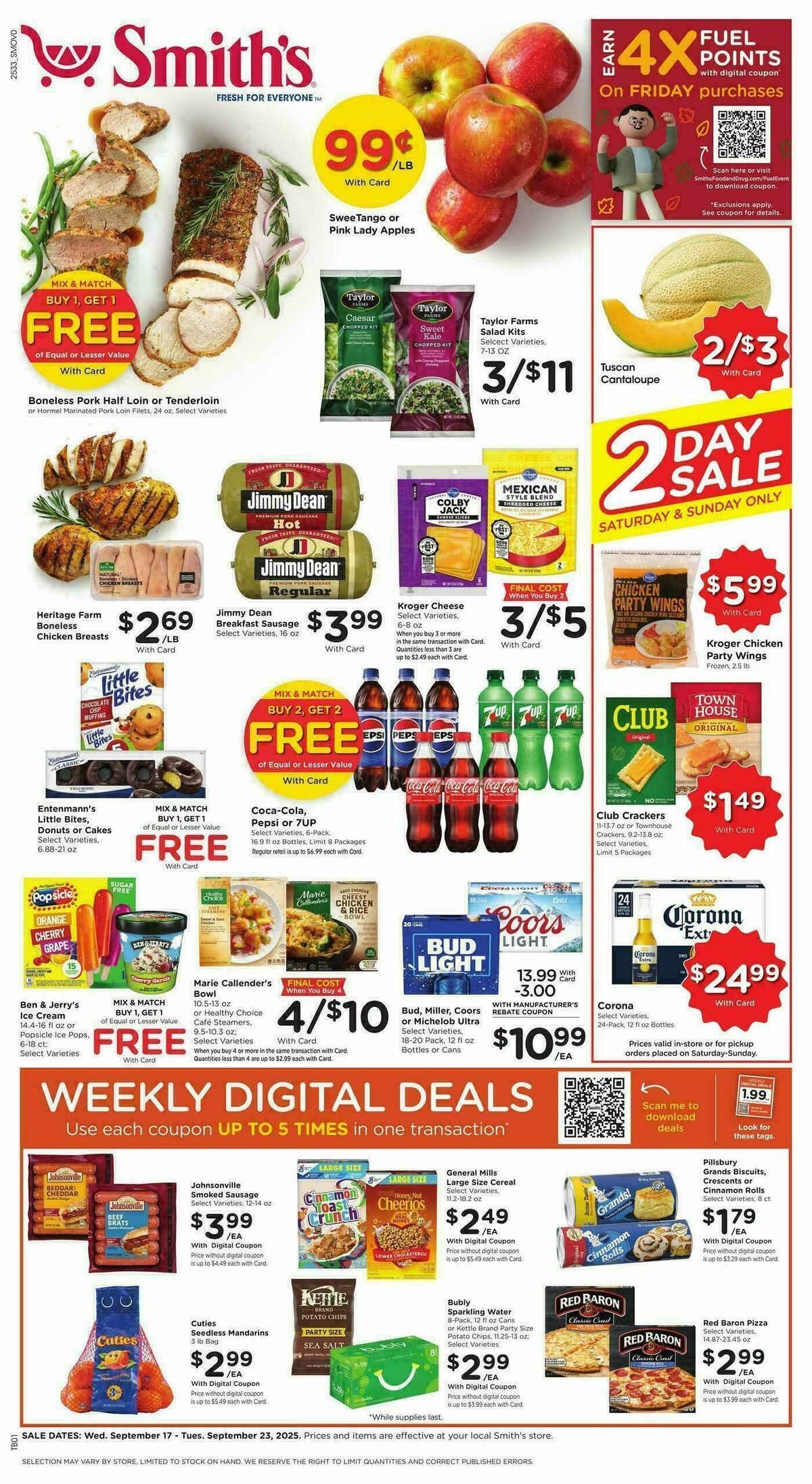 Smith's Weekly Ad from September 17