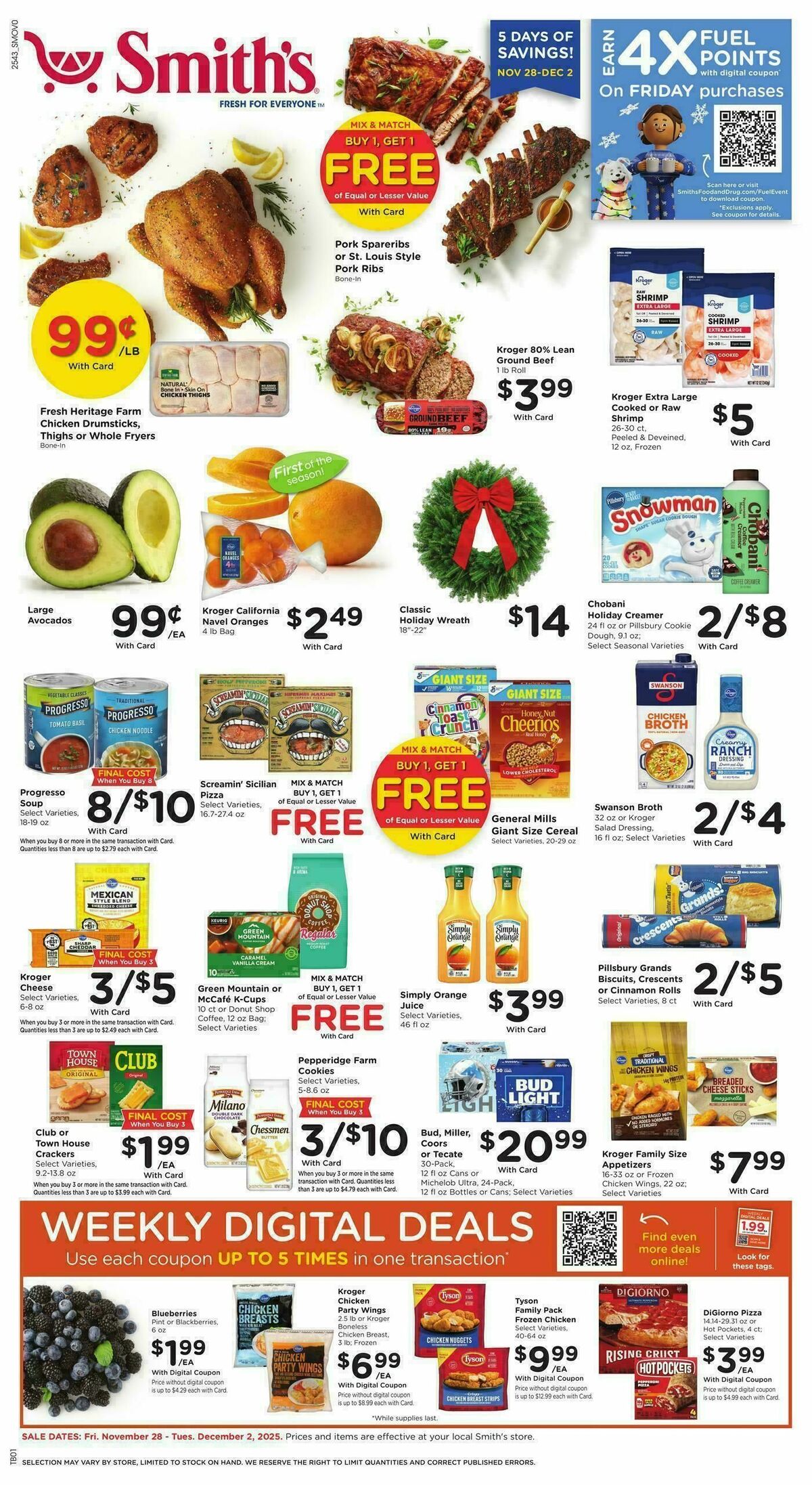 Smith's Weekly Ad from November 28