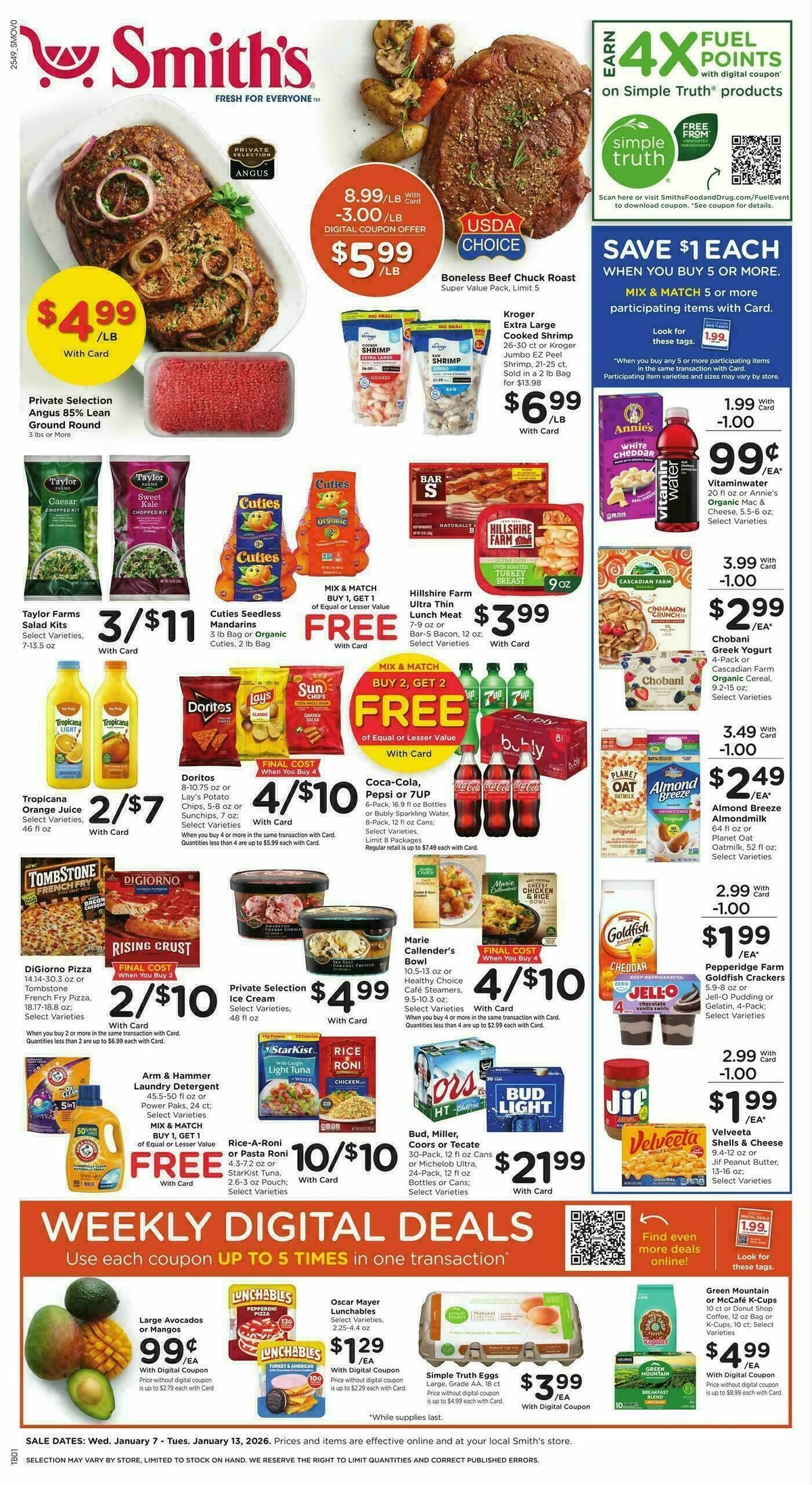 Smith's Weekly Ad from January 7