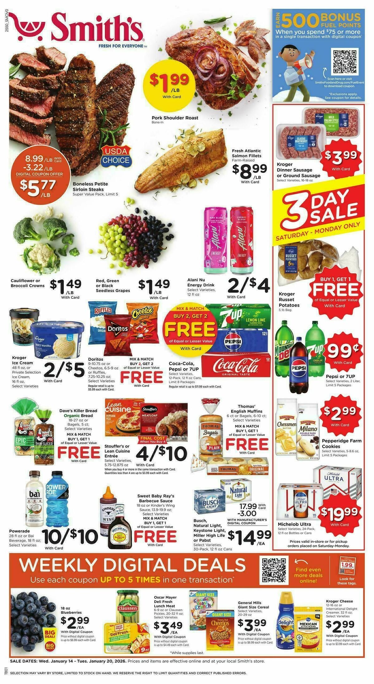 Smith's Weekly Ad from January 14