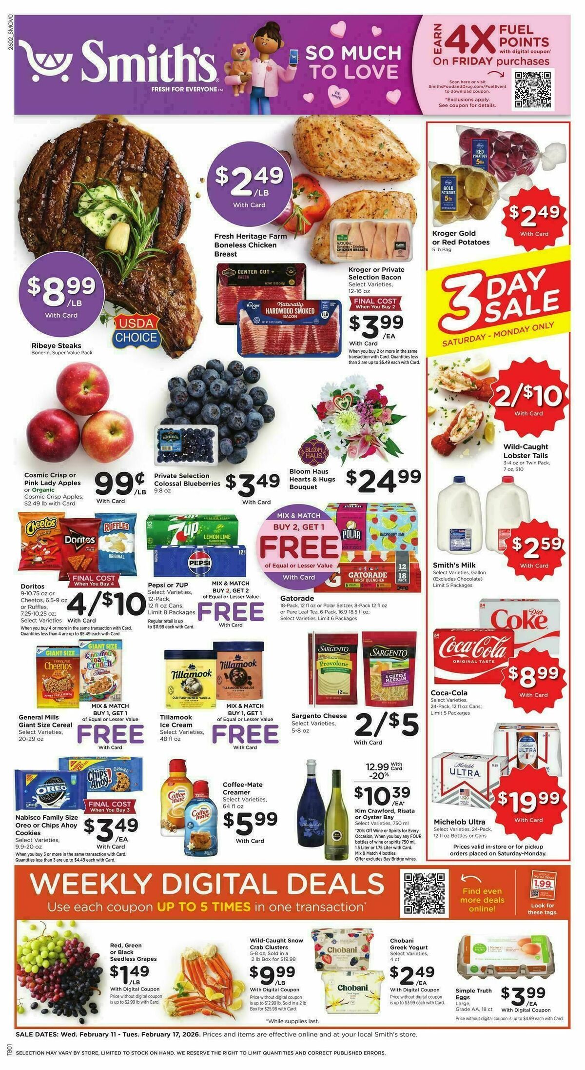 Smith's Weekly Ad from February 11