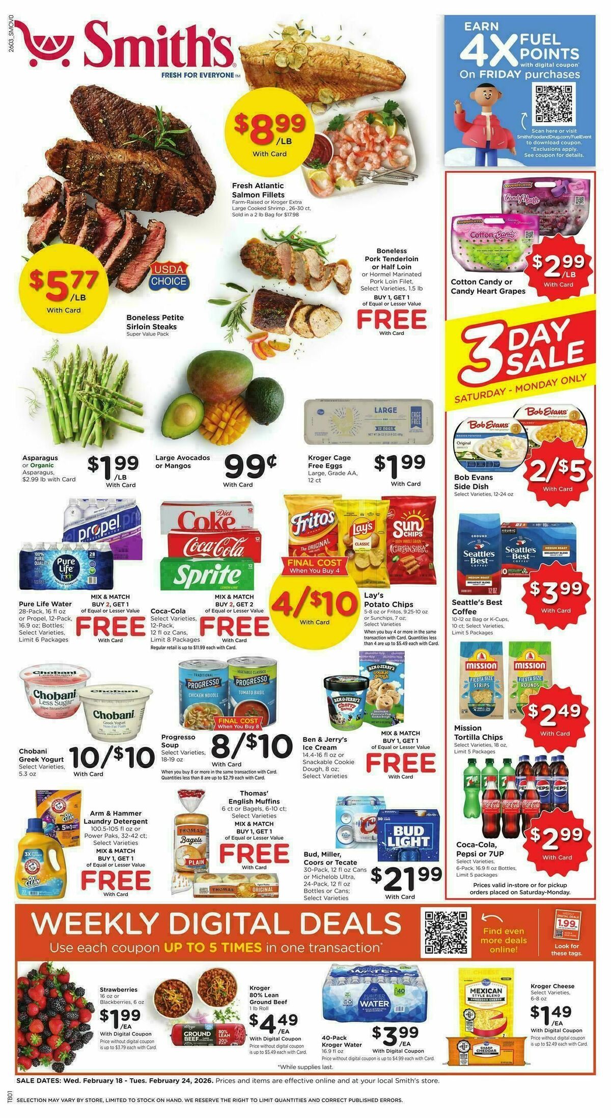 Smith's Weekly Ad from February 18