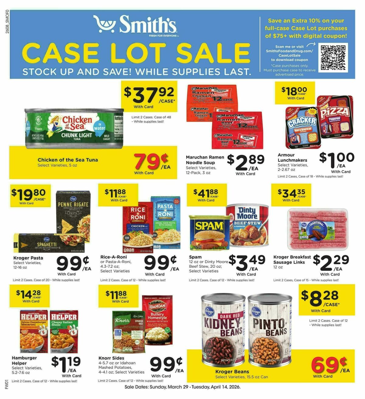 Smith's Weekly Ad from April 1