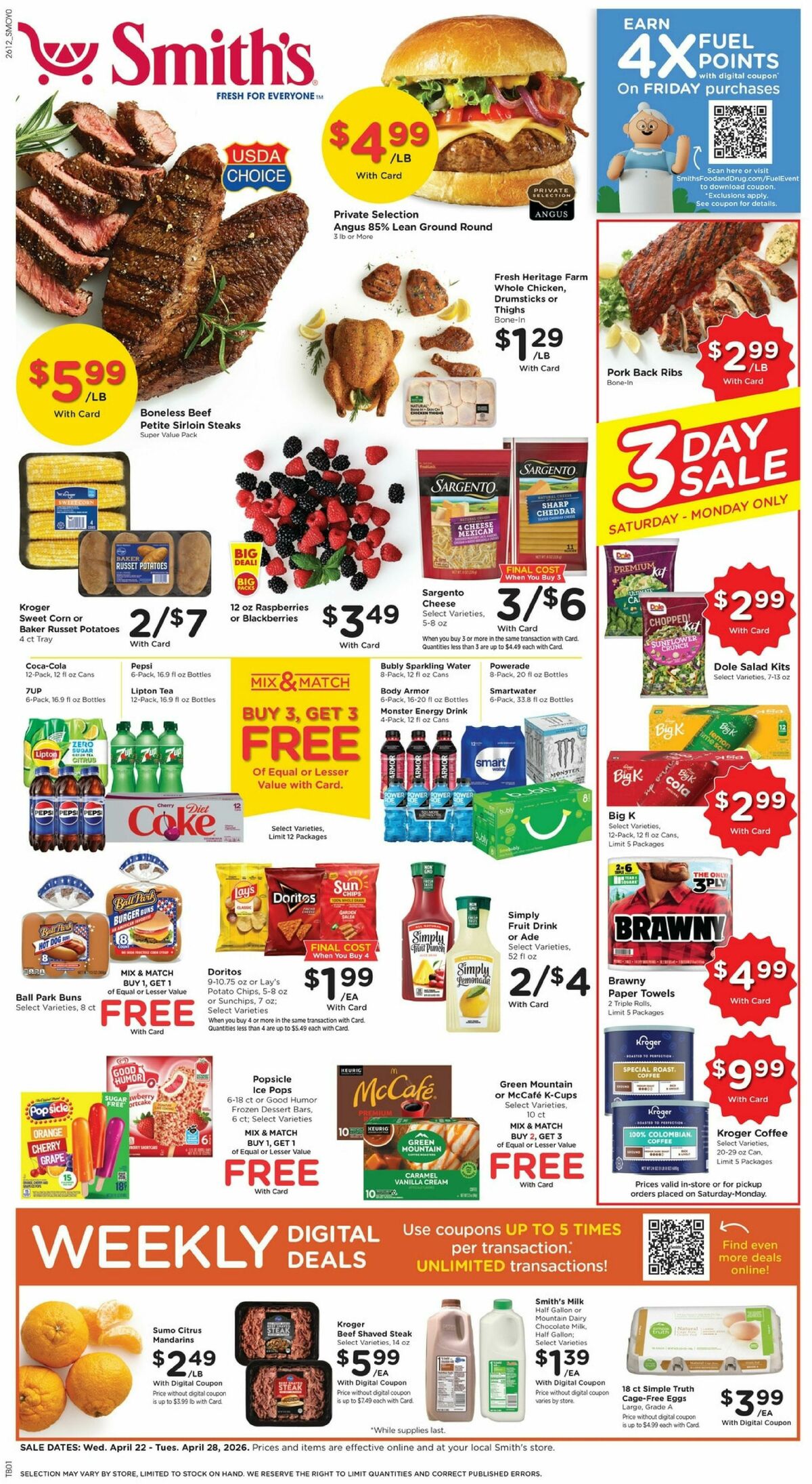 Smith's Weekly Ad from April 22