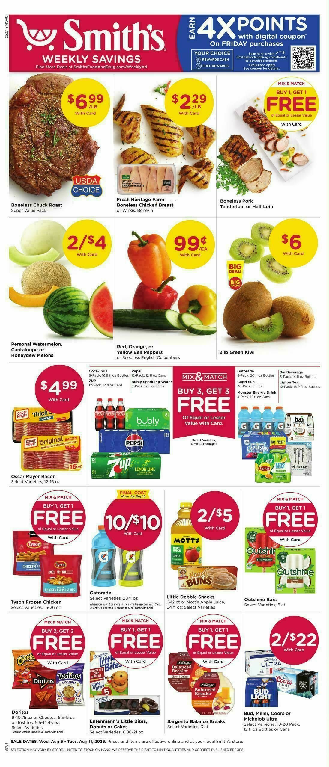 Smith's Weekly Ad from August 5