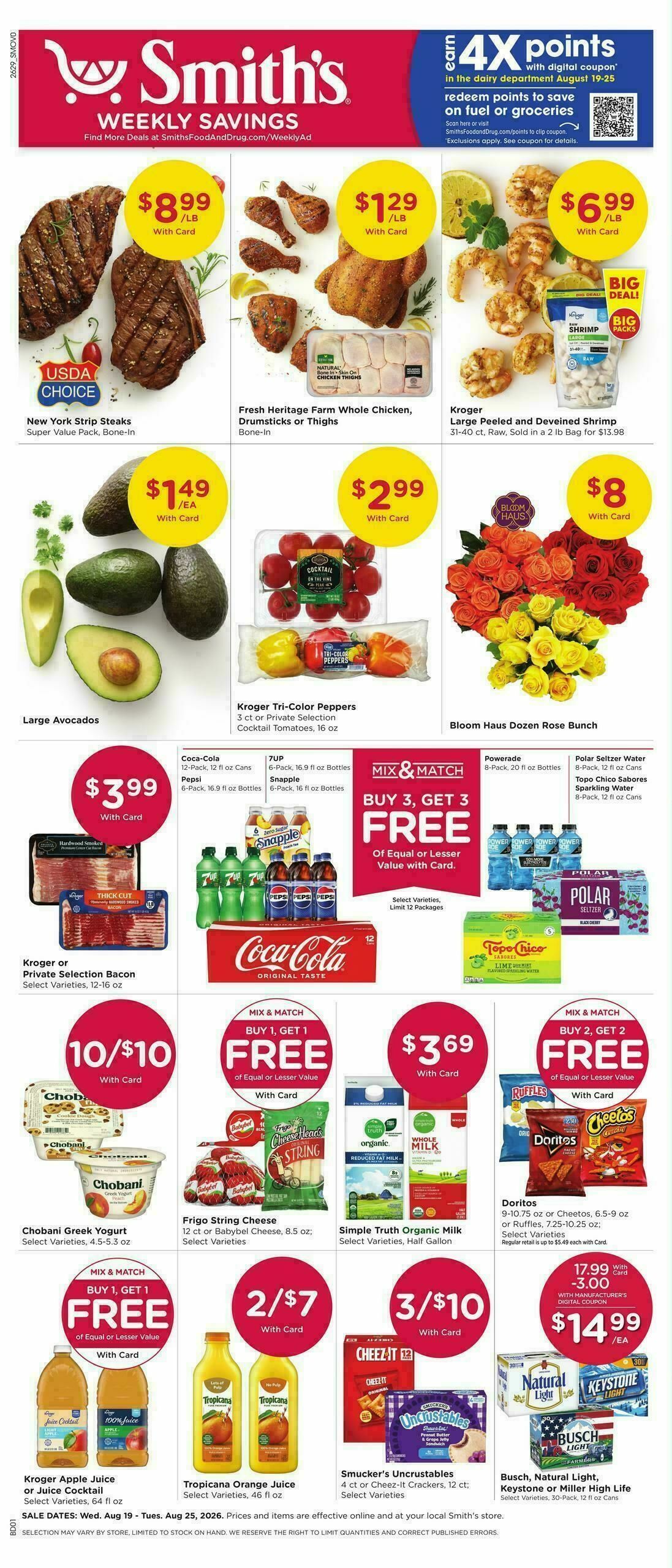 Smith's Weekly Ad from August 19
