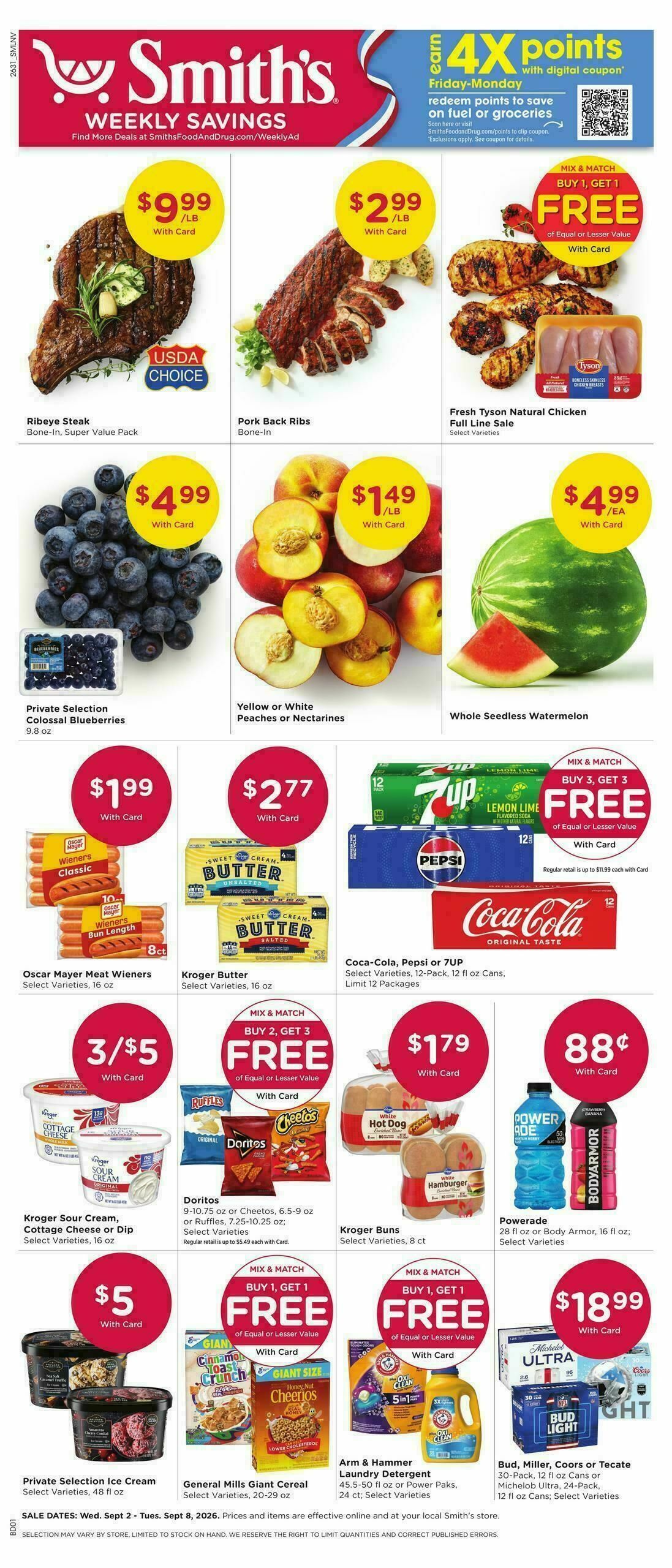 Smith's Weekly Ad from September 2