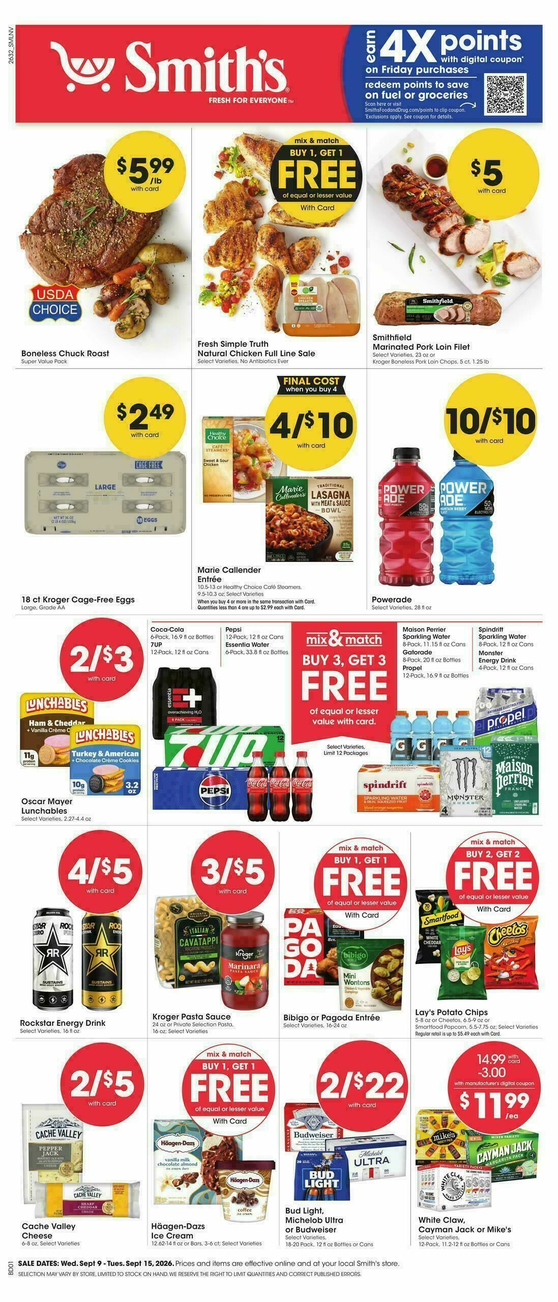 Smith's Weekly Ad from September 9