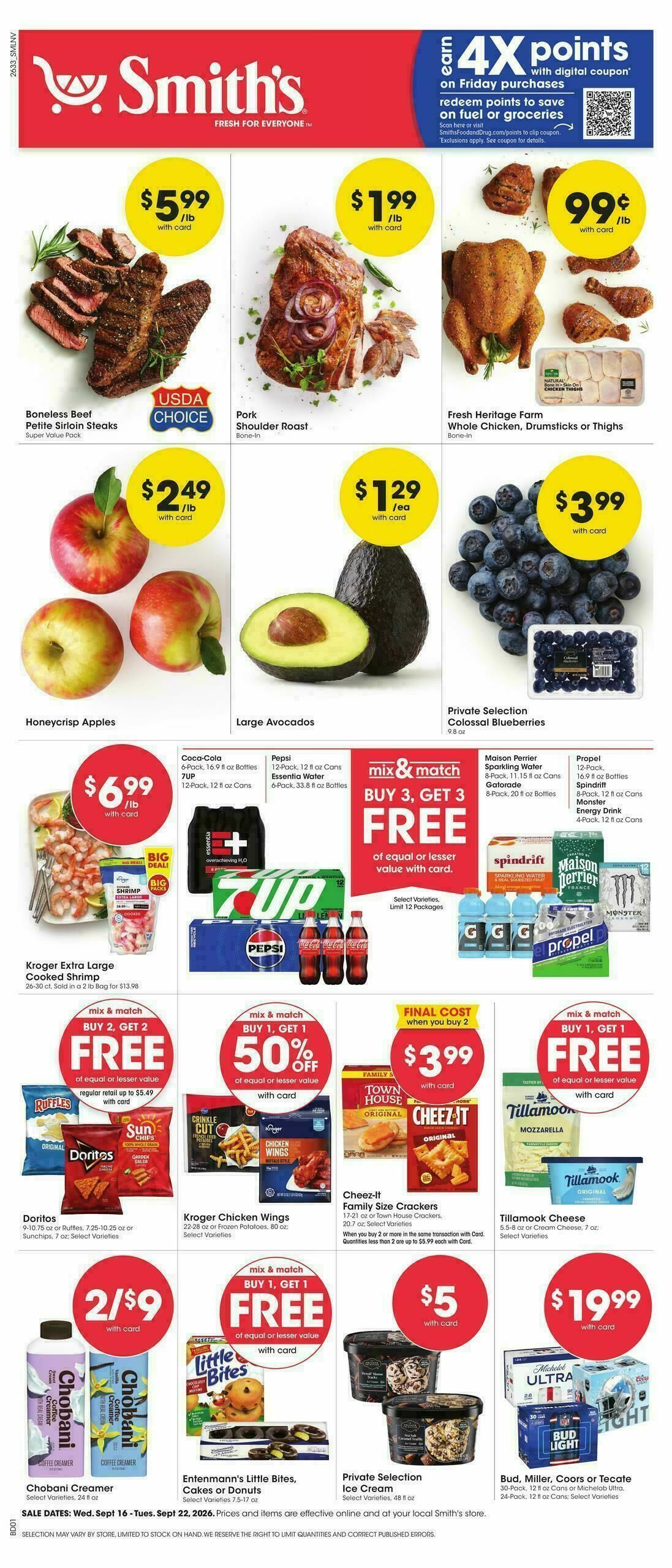 Smith's Weekly Ad from September 16