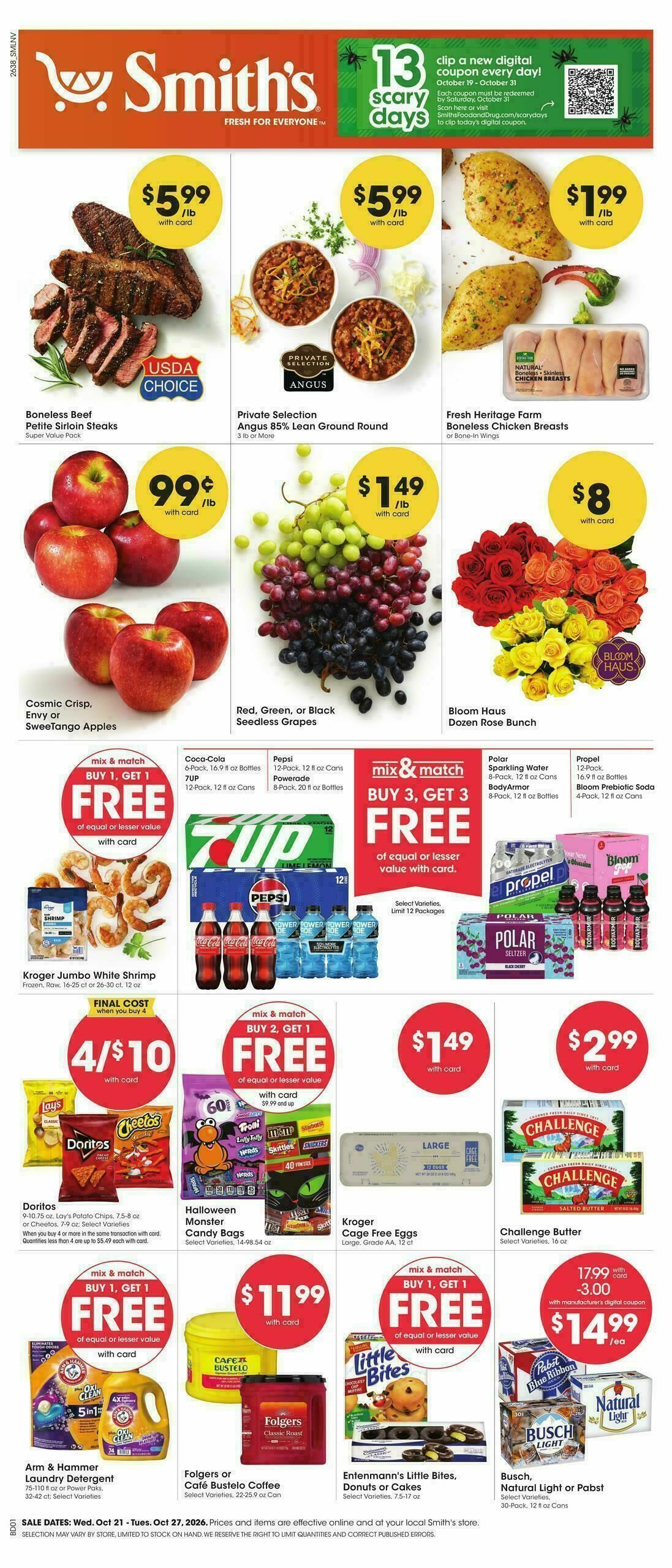 Smith's Weekly Ad from October 21