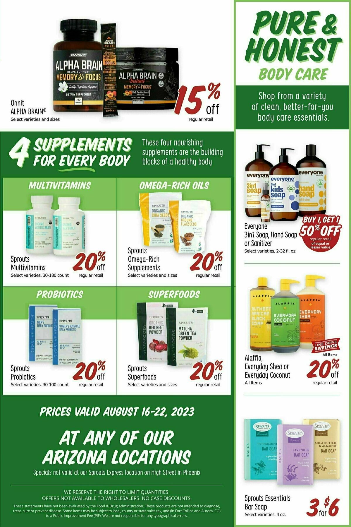 Sprouts Farmers Market Weekly Ad from August 16