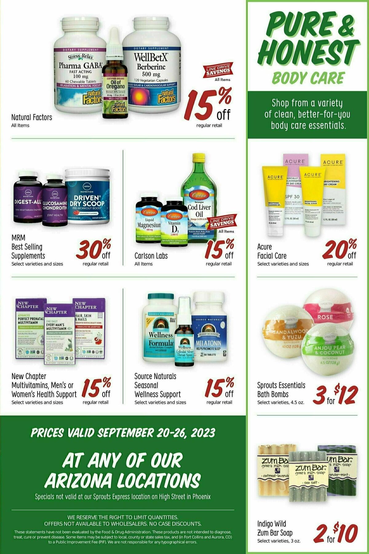 Sprouts Farmers Market Weekly Ad from September 20