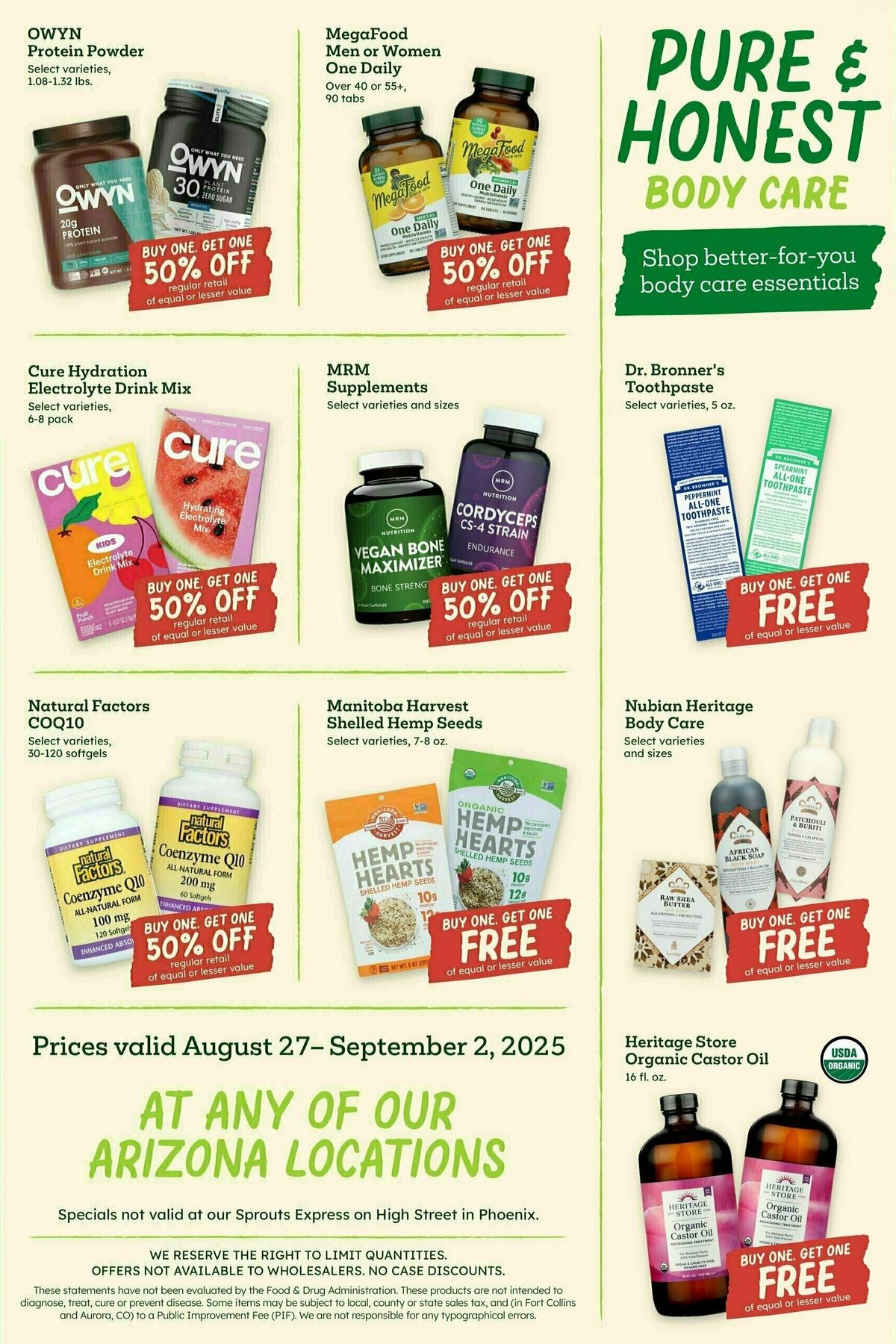 Sprouts Farmers Market Weekly Ad from August 27