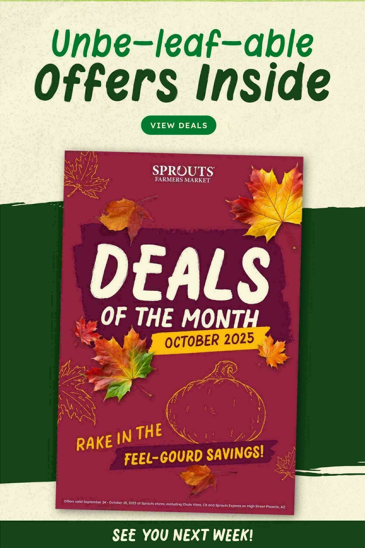 Sprouts Farmers Market Weekly Ad from October 1