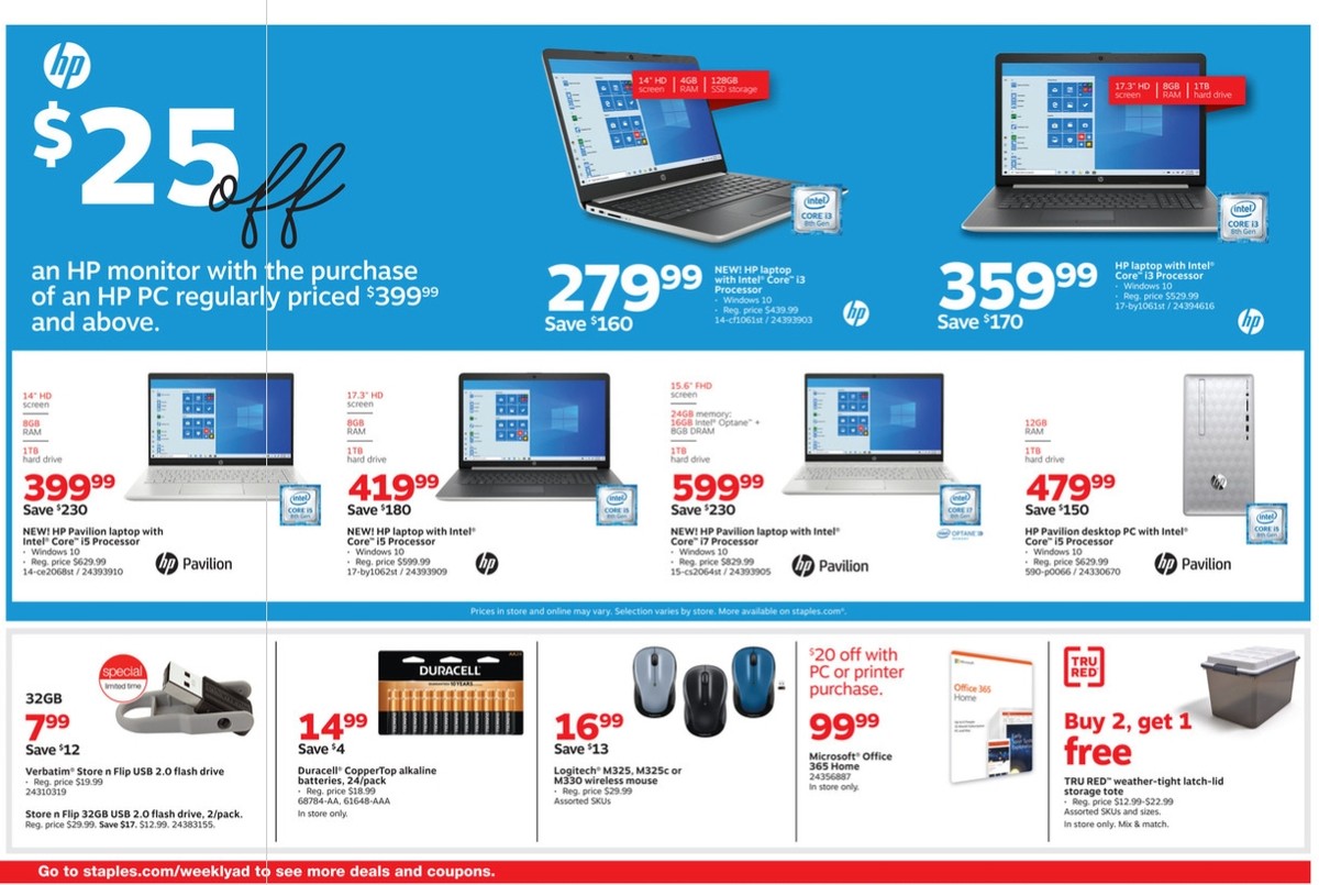 Staples Weekly Ad from October 13
