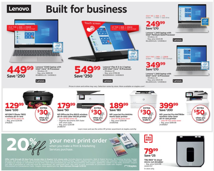 Staples Weekly Ad from November 3