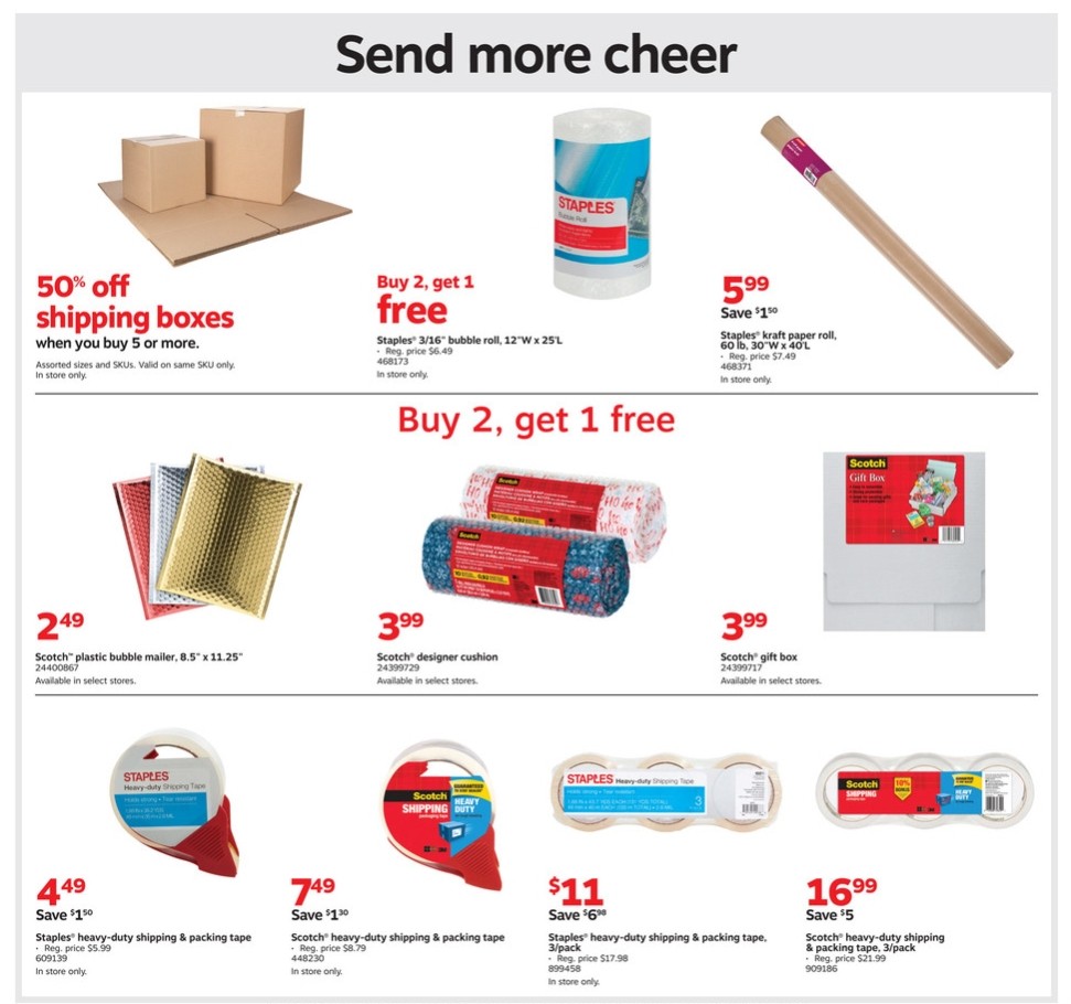 Staples Weekly Ad from December 1