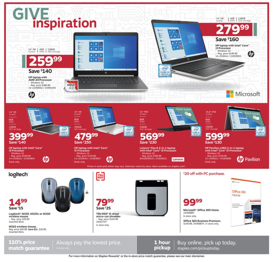 Staples Weekly Ad from December 8