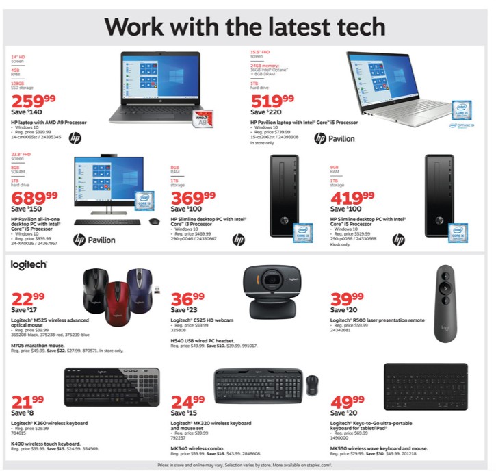 Staples Weekly Ad from January 5