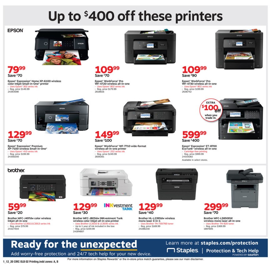 Staples Weekly Ad from January 12