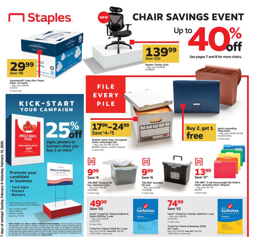 Staples Weekly Ad from February 9