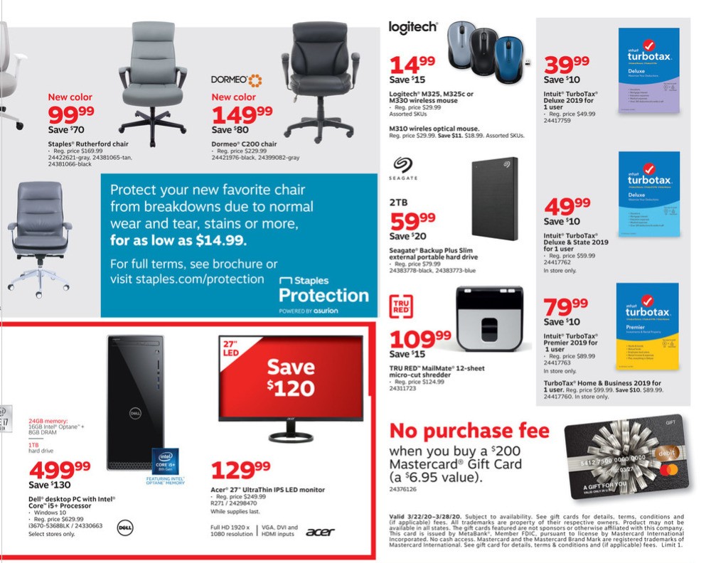 Staples Weekly Ad from March 22
