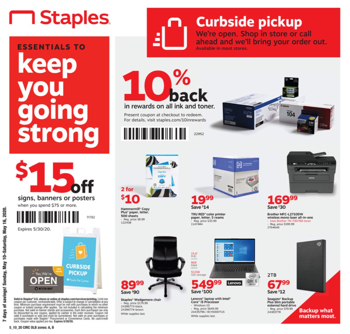 Staples Weekly Ad from May 10