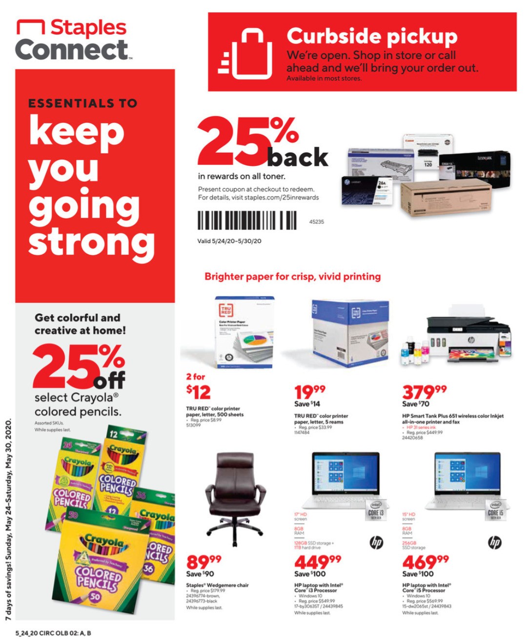 Staples Weekly Ad from May 24