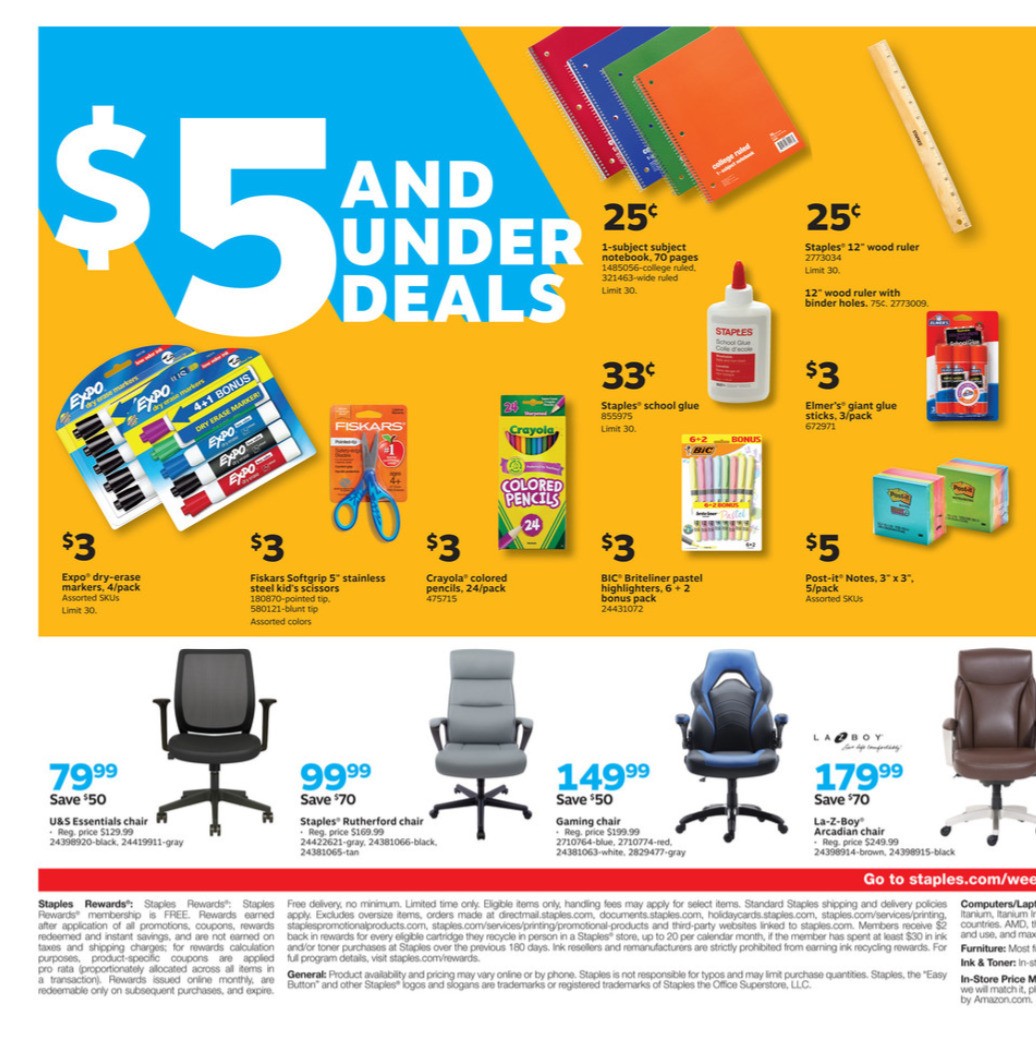 Staples Weekly Ad from July 5