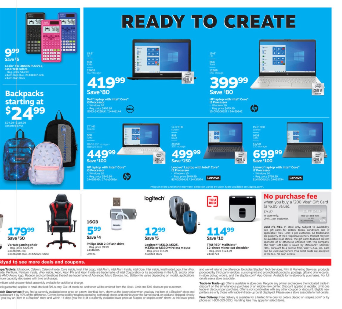 Staples Weekly Ad from July 5