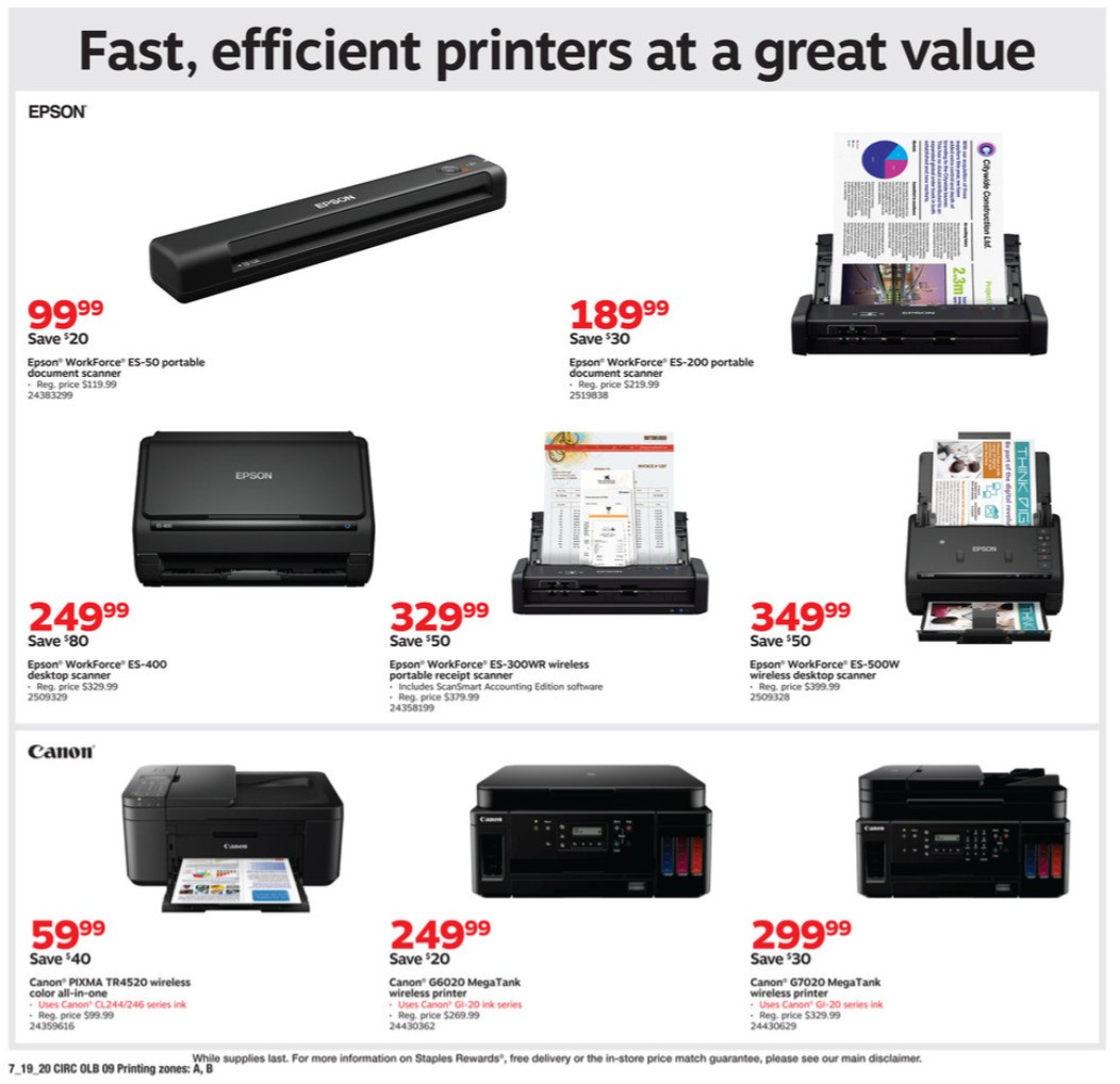 Staples Weekly Ad from July 19