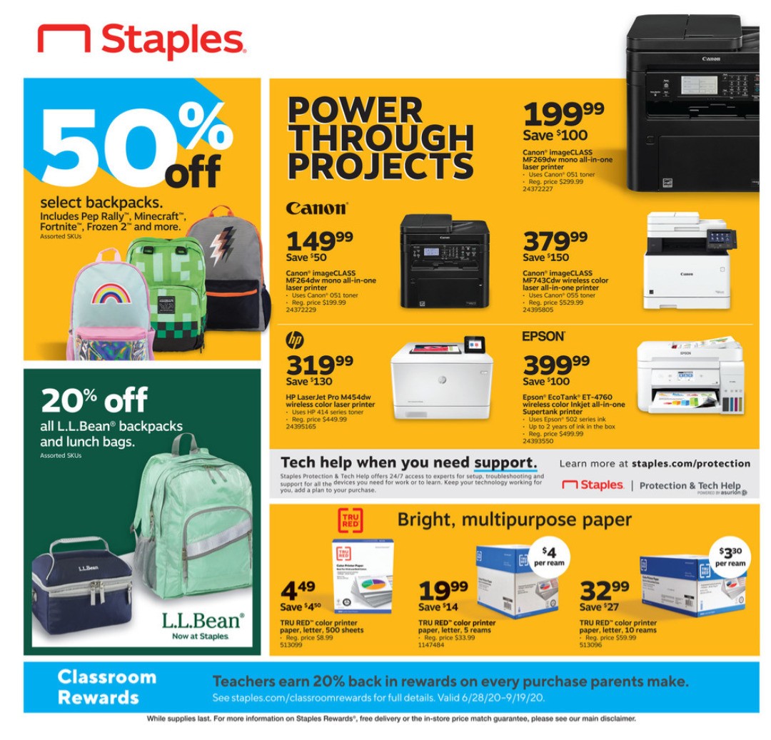 Staples Weekly Ad from July 19