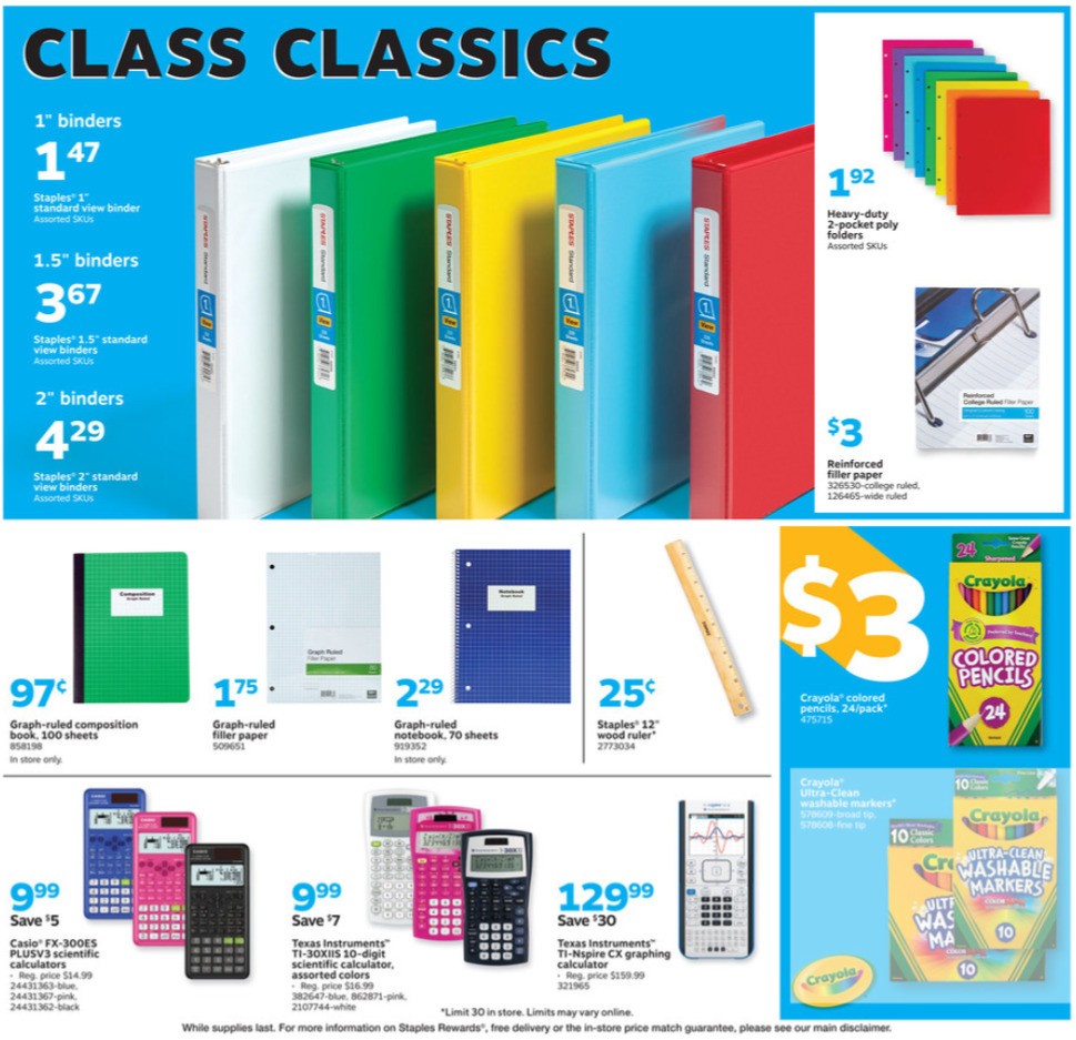 Staples Weekly Ad from July 26