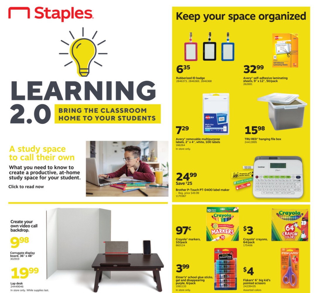 Staples Weekly Ad from August 23