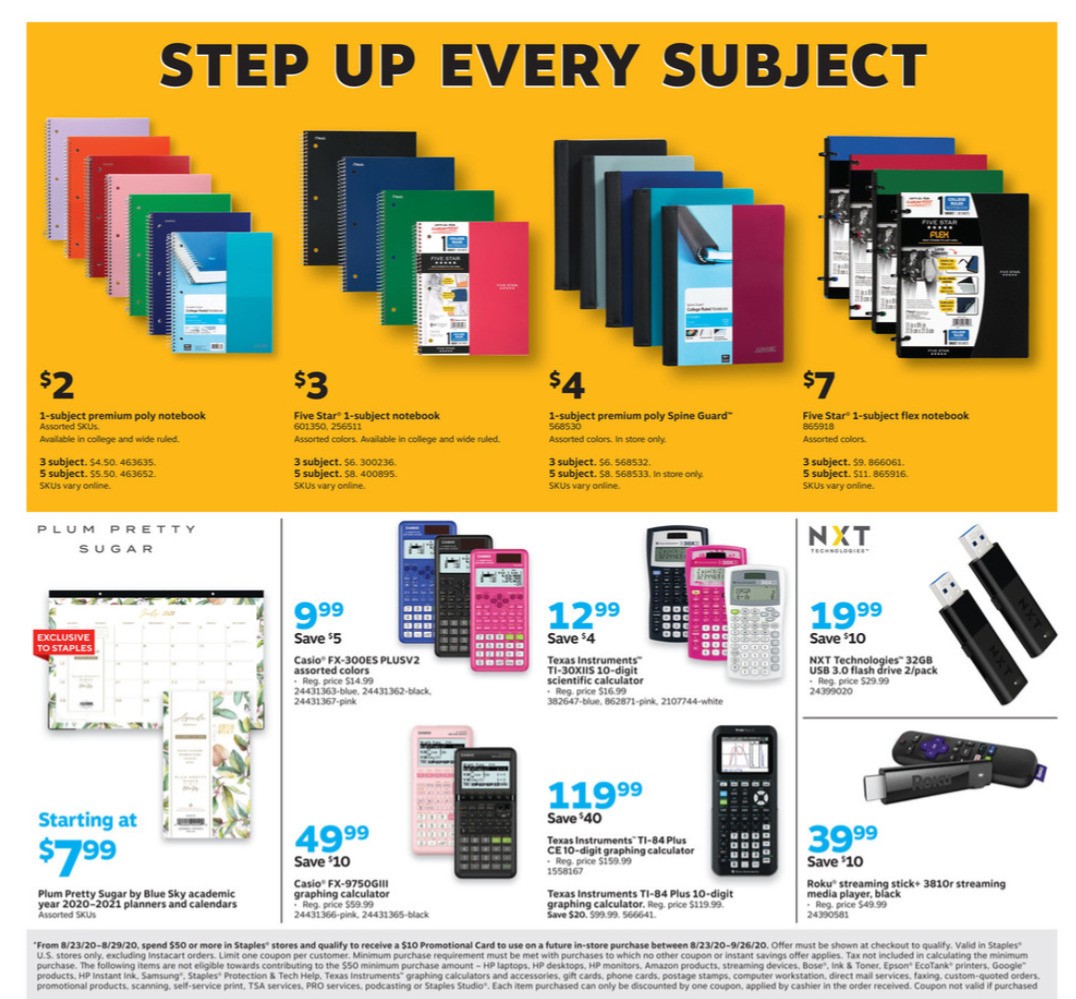 Staples Weekly Ad from August 23