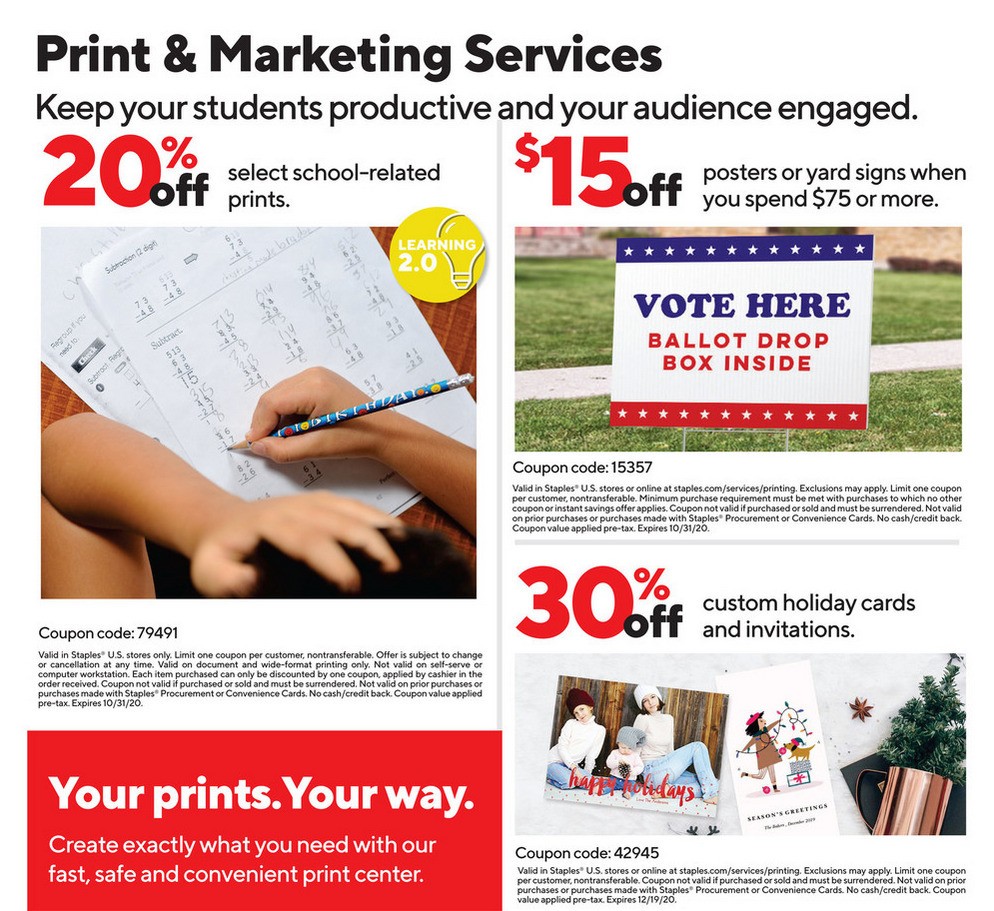 Staples Weekly Ad from October 11