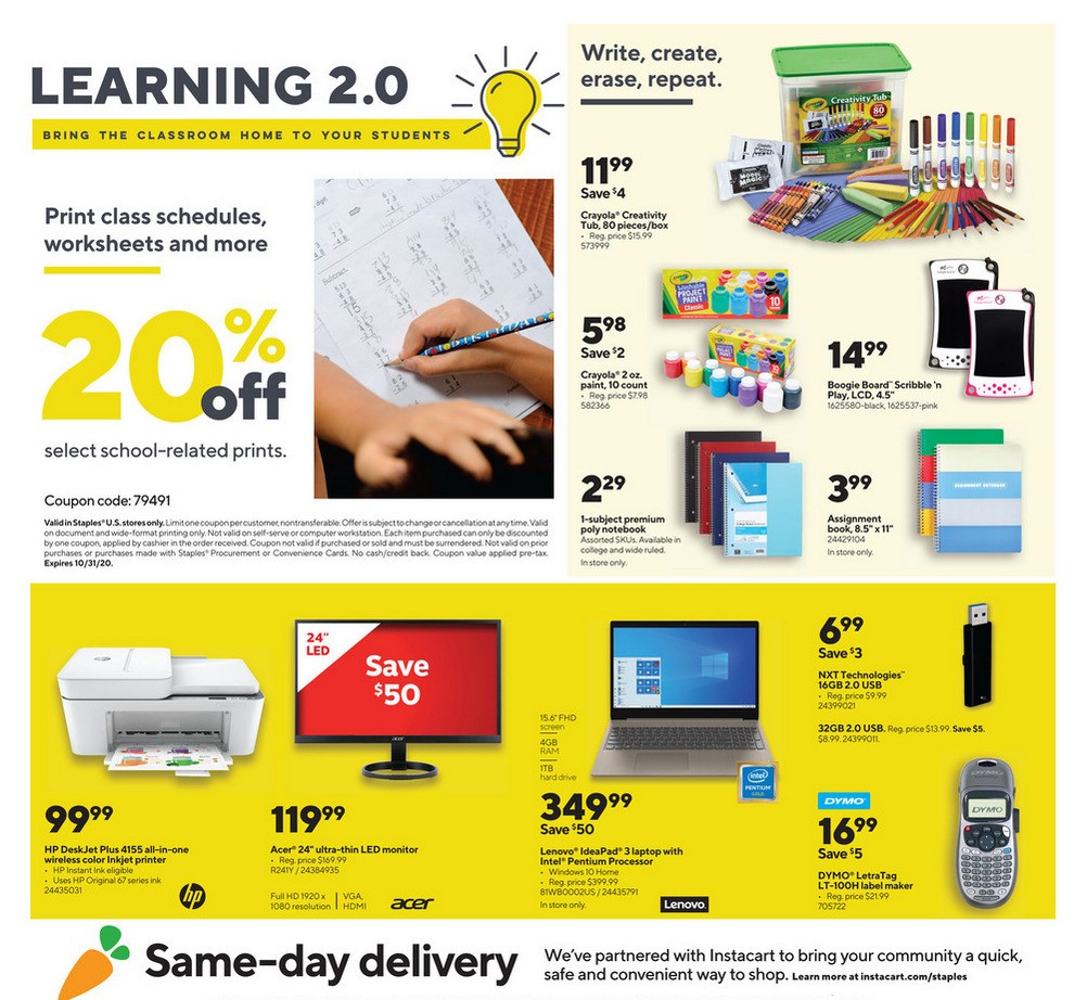 Staples Weekly Ad from October 18